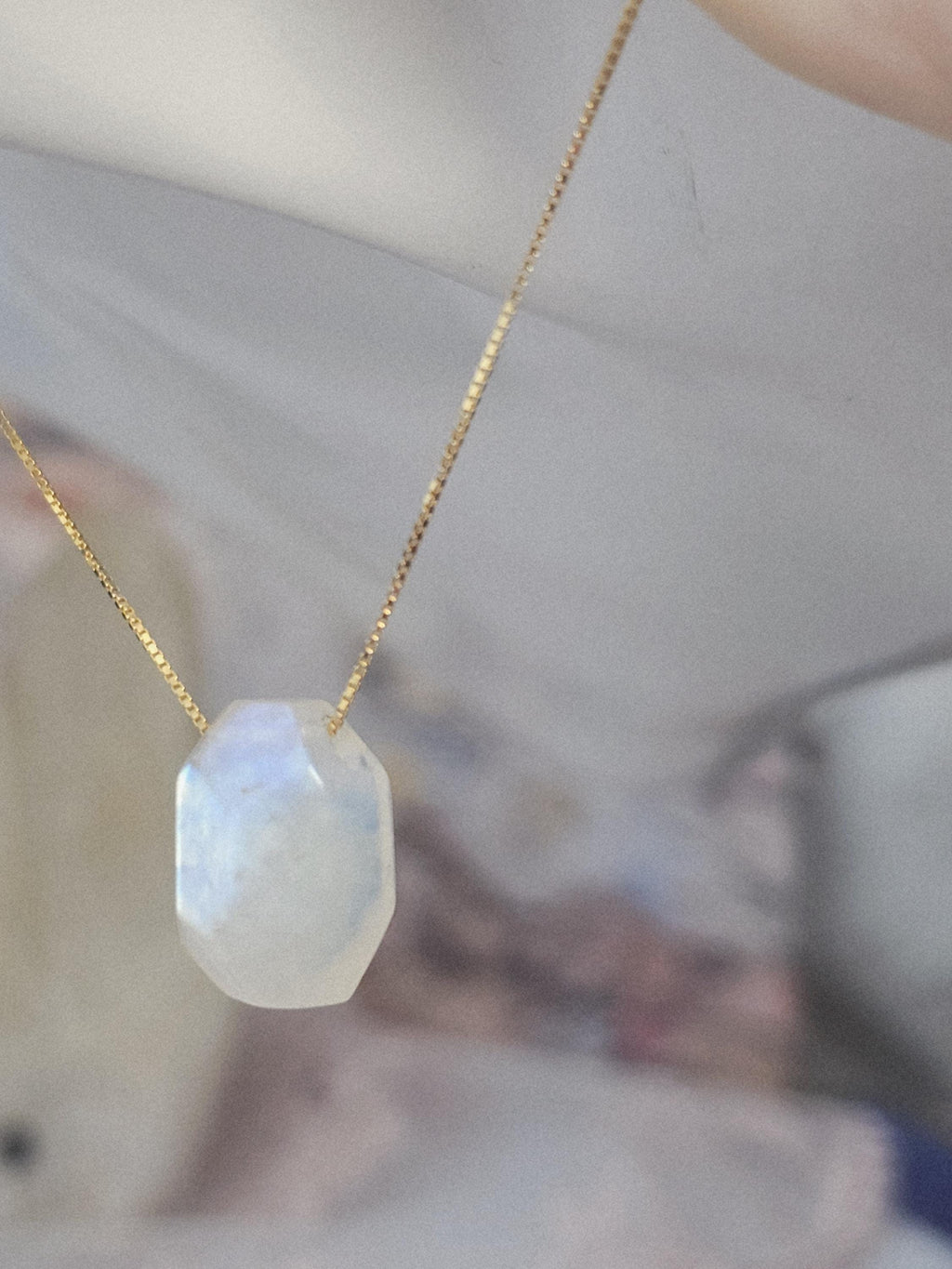 Handmade Moonstone Necklace, Zodiac Jewelry