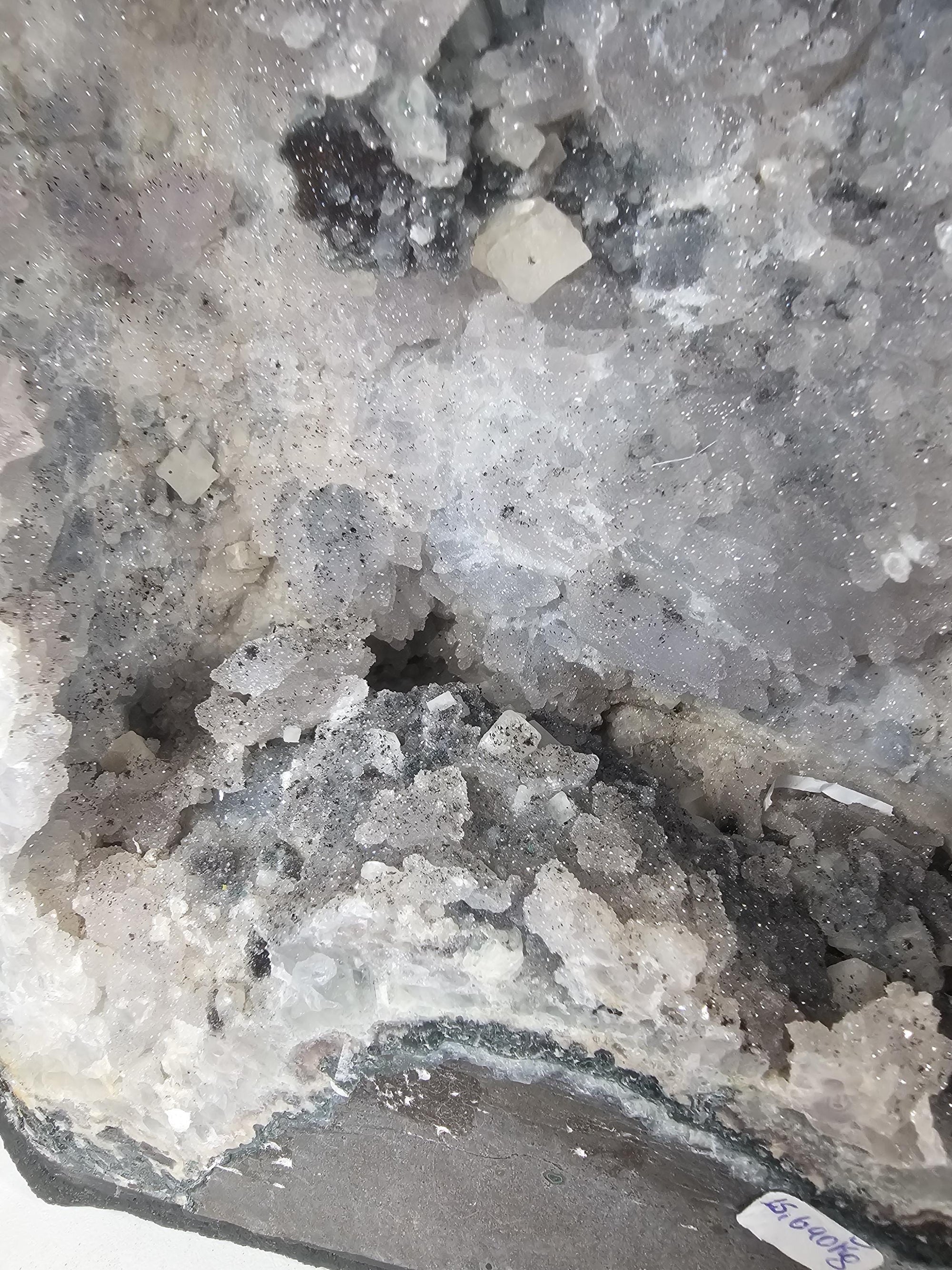 18.8lb Rare Amethyst Cathedral with Sugar, Calcite Cubes, Flowers