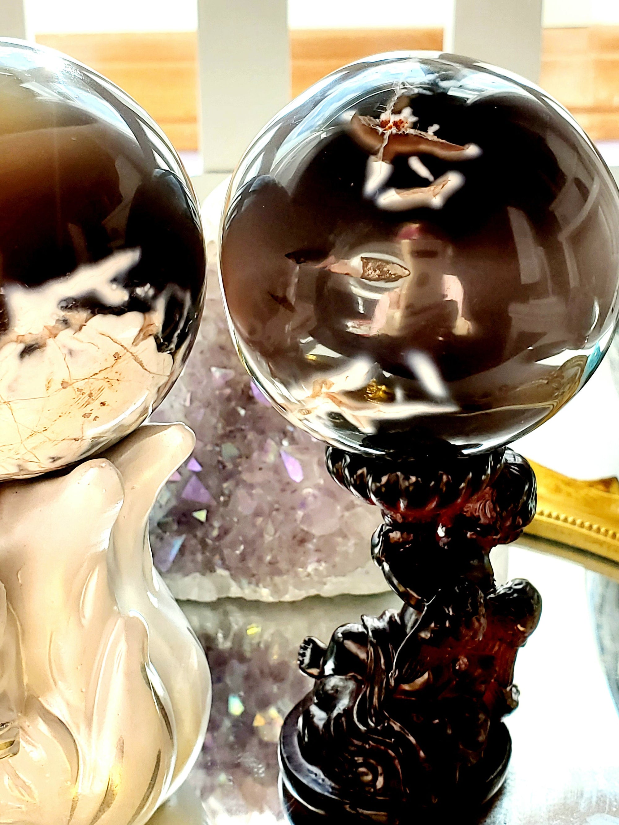 Orca Agate Heart, Gifts for Her, Crystal, Crystal Heart