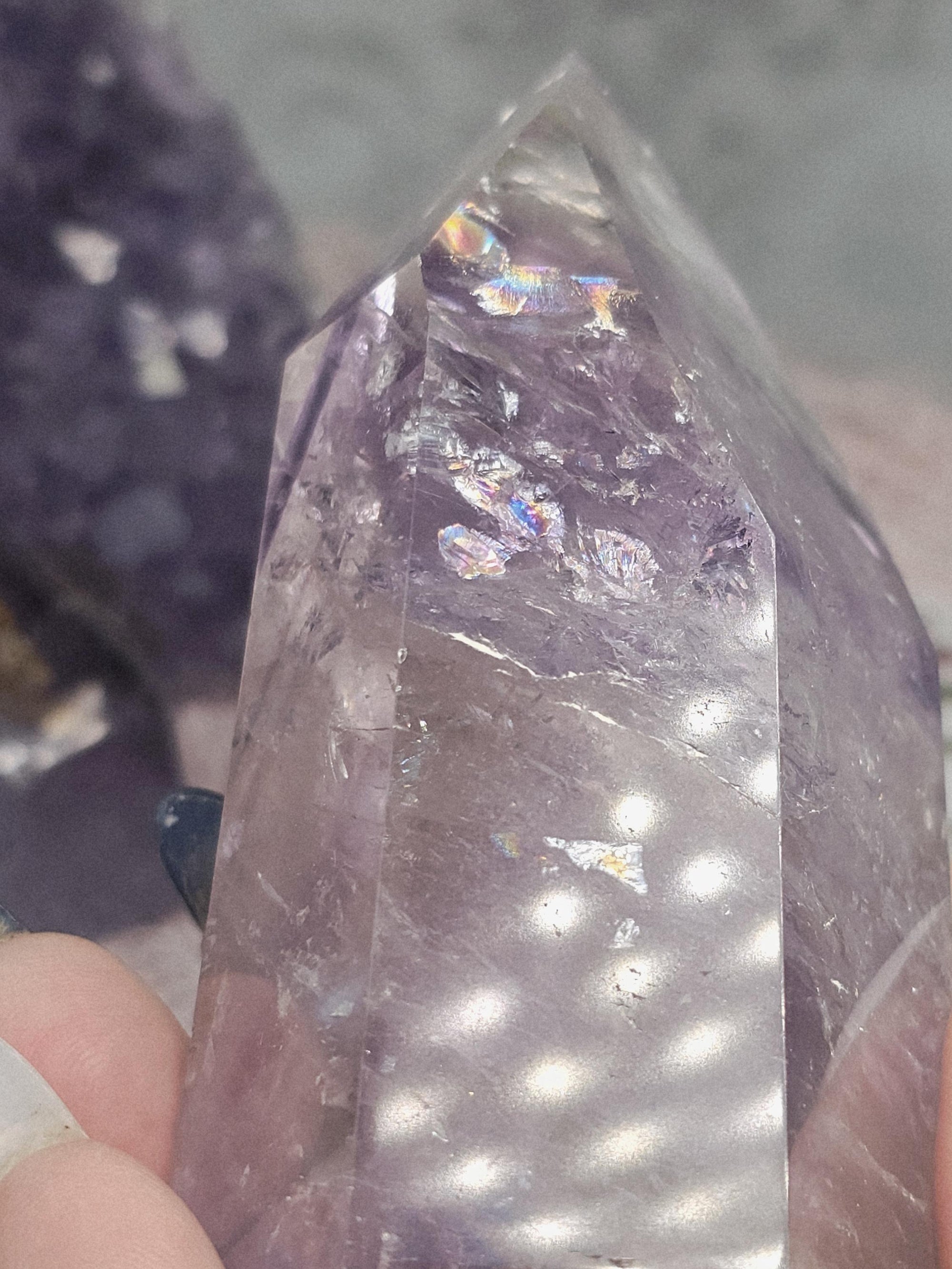 Amethyst Crystal Set, Golden Healer, Phantom Amethyst, Cutbase