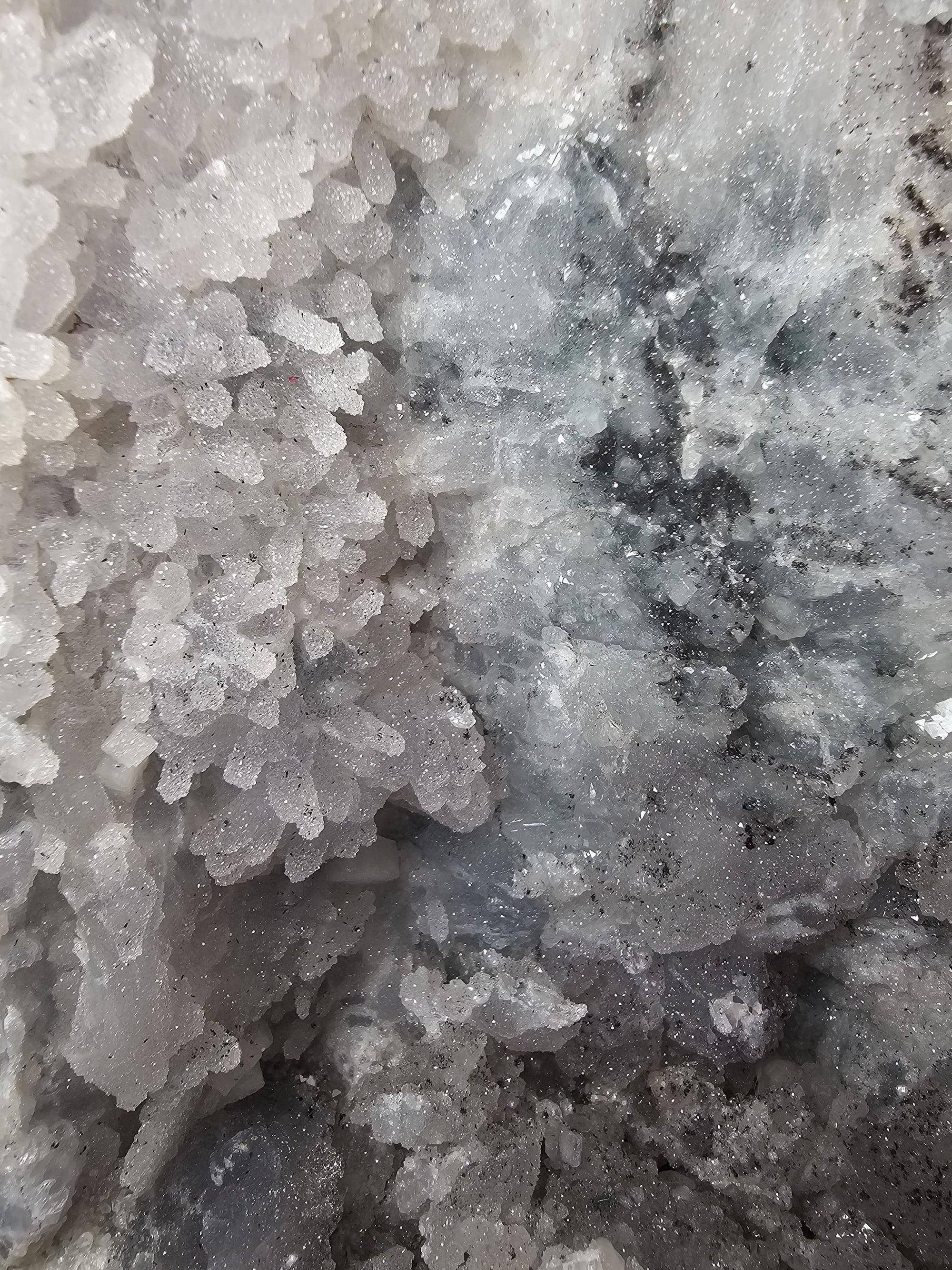 32 lb Rare Amethyst Cathedral with Sugar, Calcite Cubes, Flowers