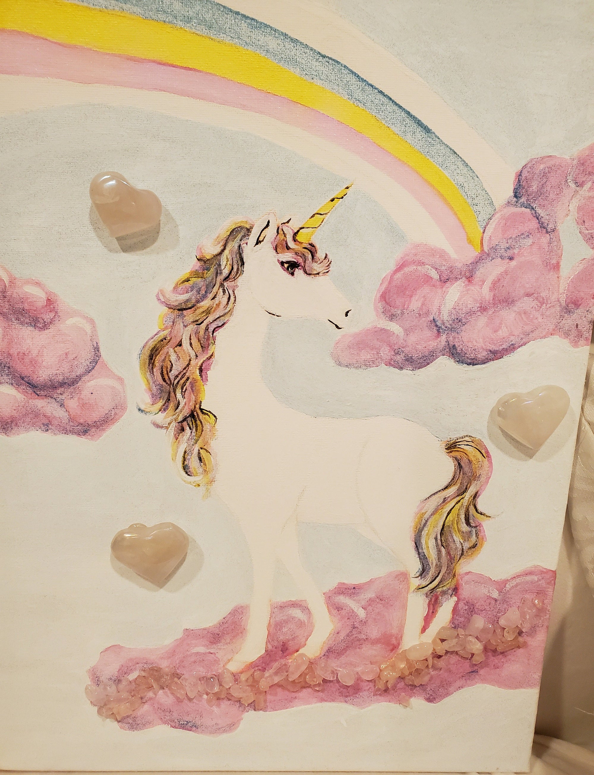 Unicorn Crystal Painting, Original Painting,Gift