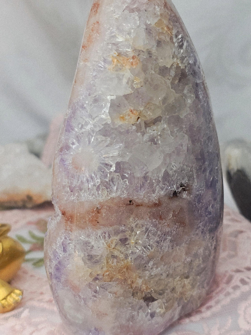 Brazilian Pink Amethyst Druzy Flame , Crystal Flame, Gift