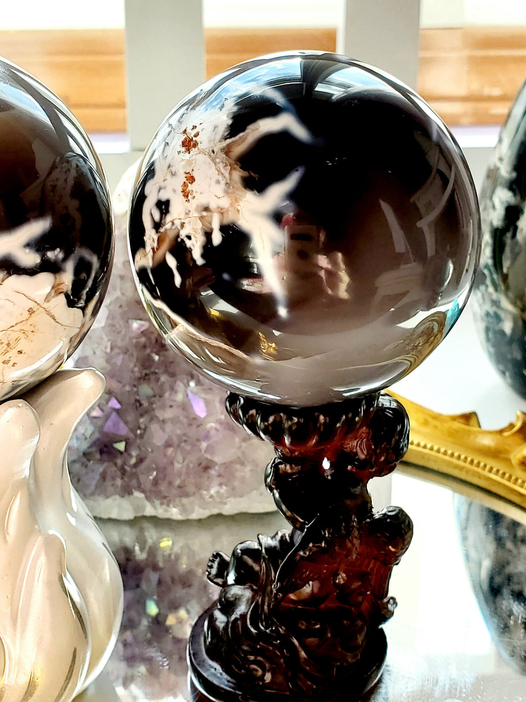 Orca Agate Heart, Gifts for Her, Crystal, Crystal Heart