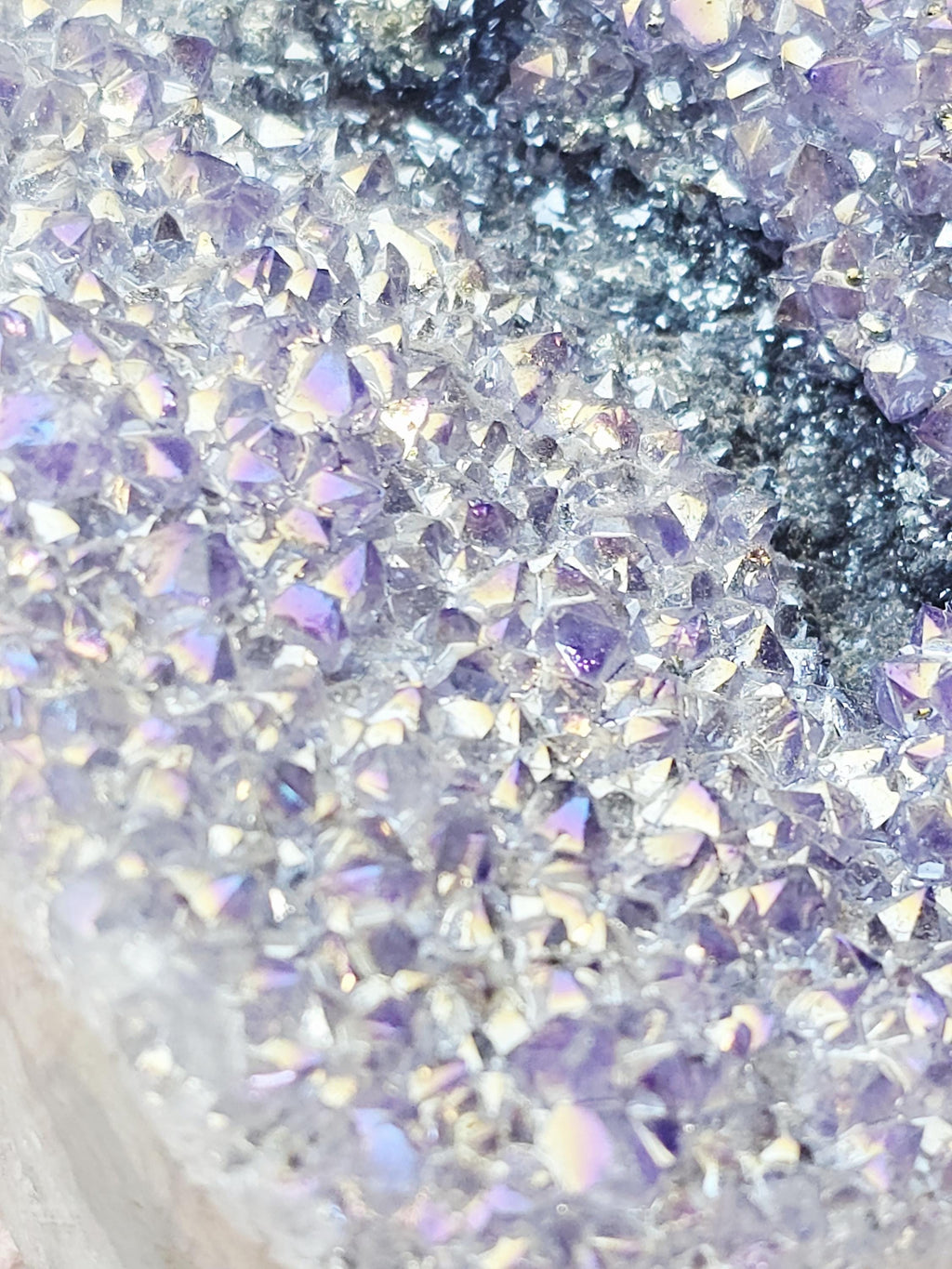 Rare Angel Aura Amethyst Crystal Cluster, Statement Piece
