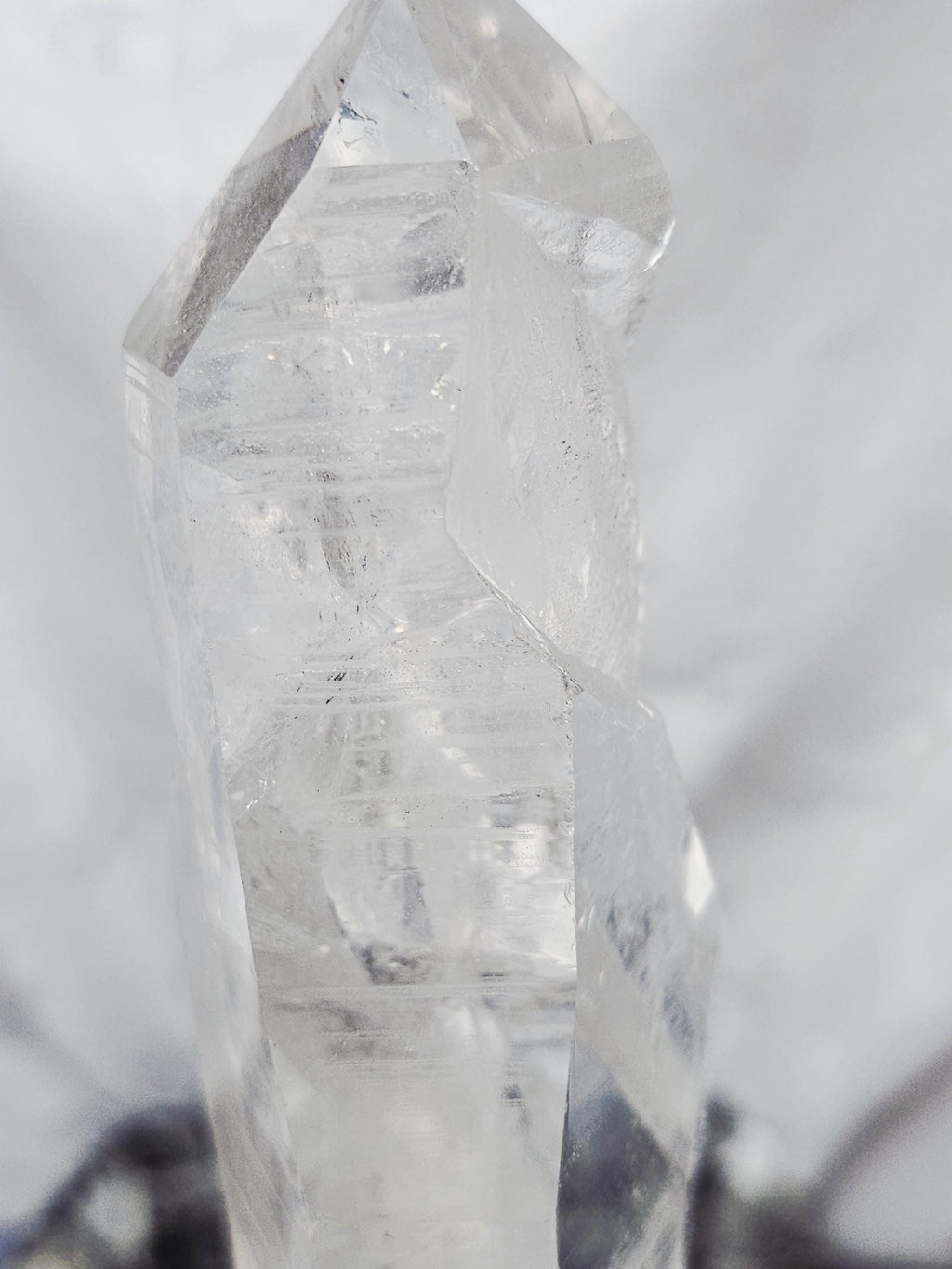 RARE LG  Lemurian Inner Child or Manifestation Quartz on a Stand , Columbia, Crystal Statement Piece