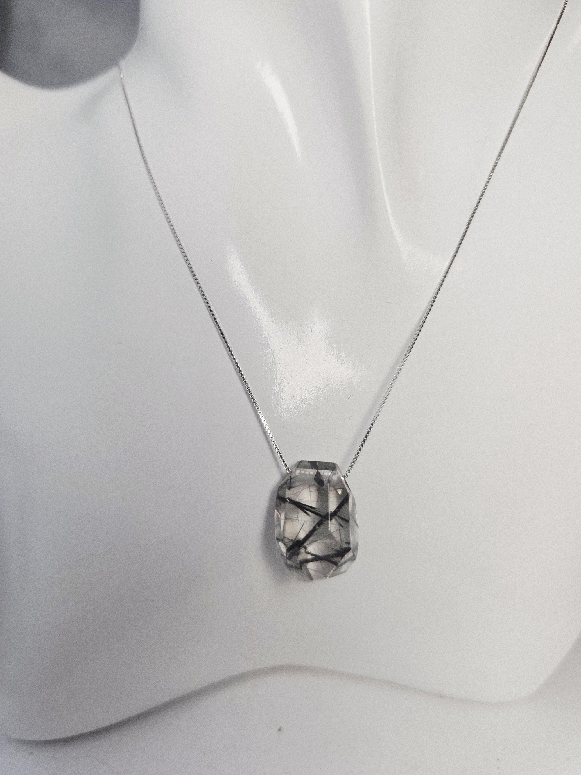 Rutilated Handmade Necklace, 925 Silver Or Gold Chain