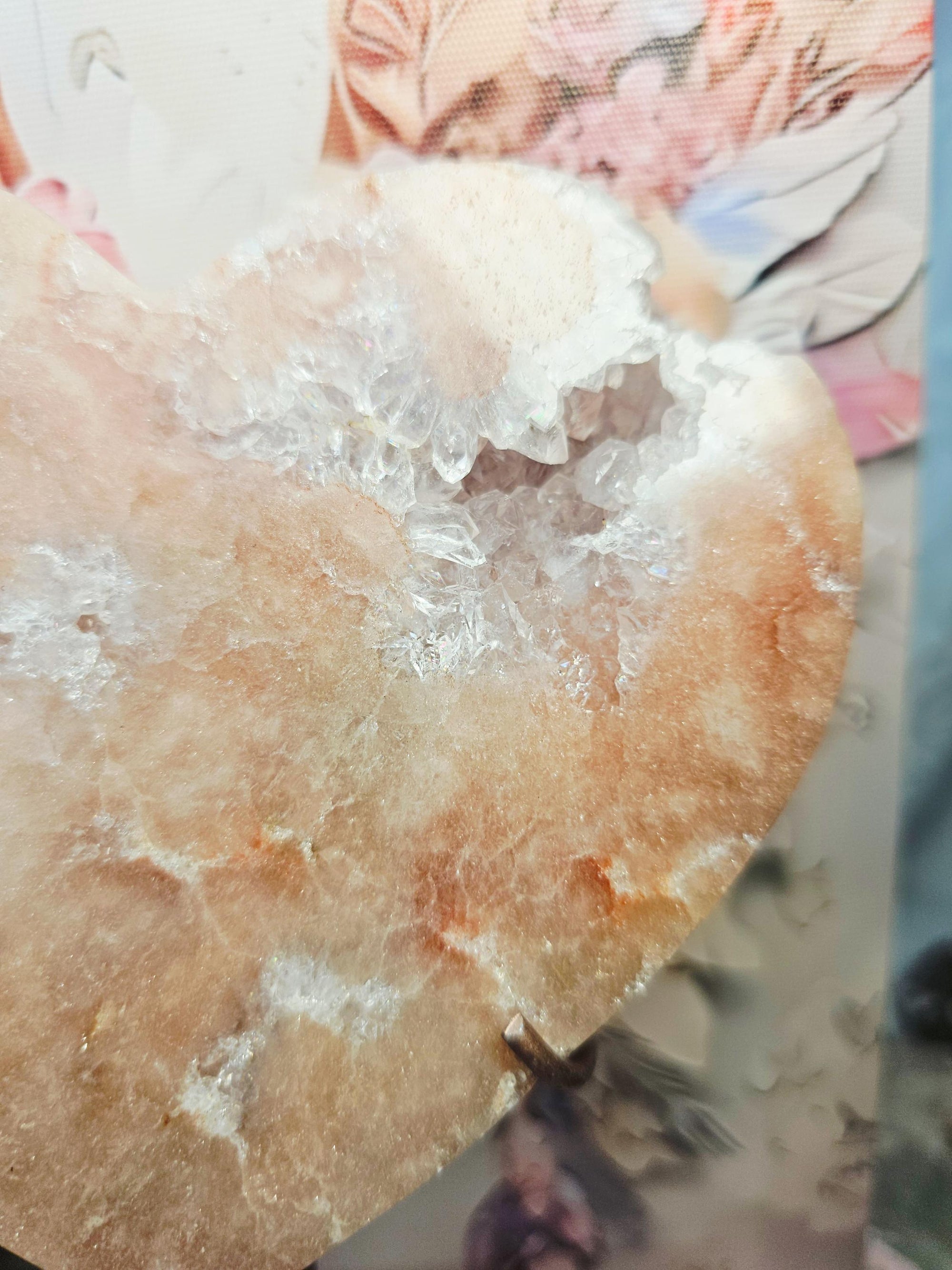 Brazilian Amethyst Druzy Heart, Pink Amethyst Druzy Hearts, Red Pink Amethyst, Crystal Heart,Gift