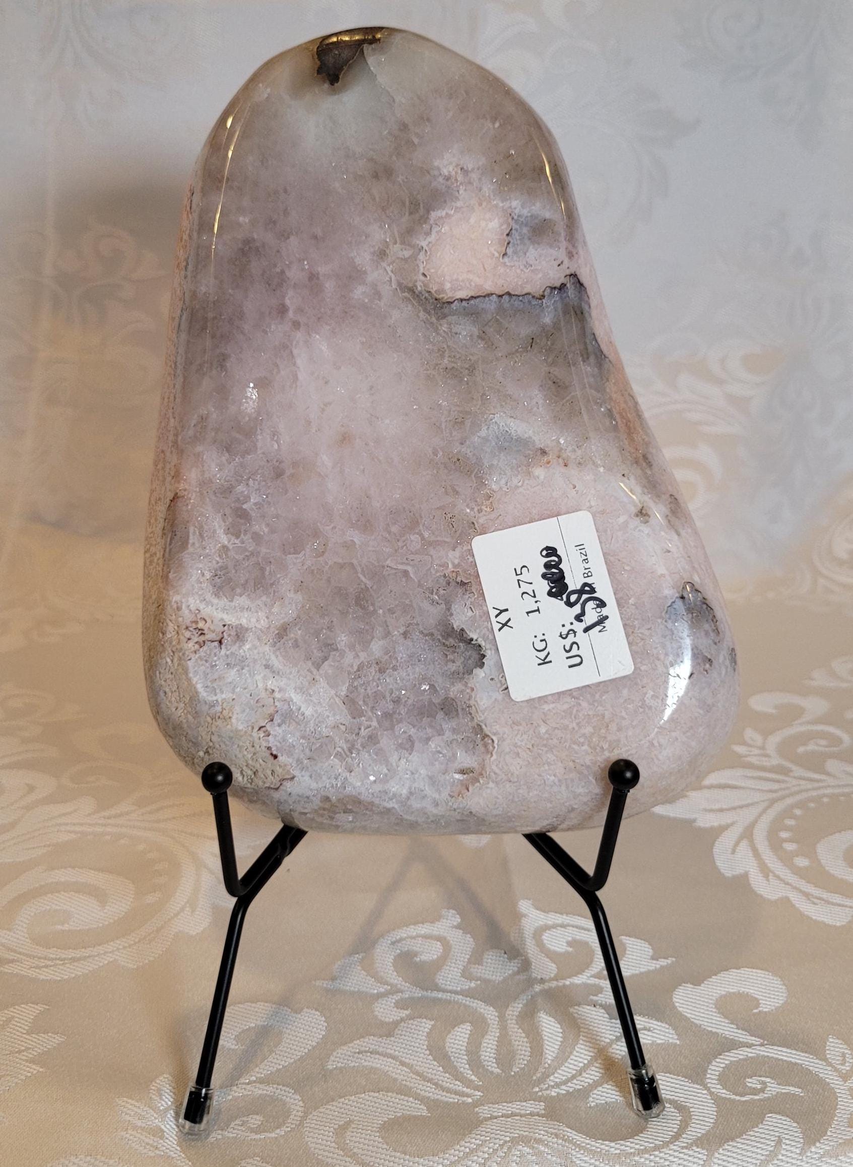 LG Pink Amethyst Bowl with Purple Amethyst, Handmade Bowl, Bowl, Crystal Bowl