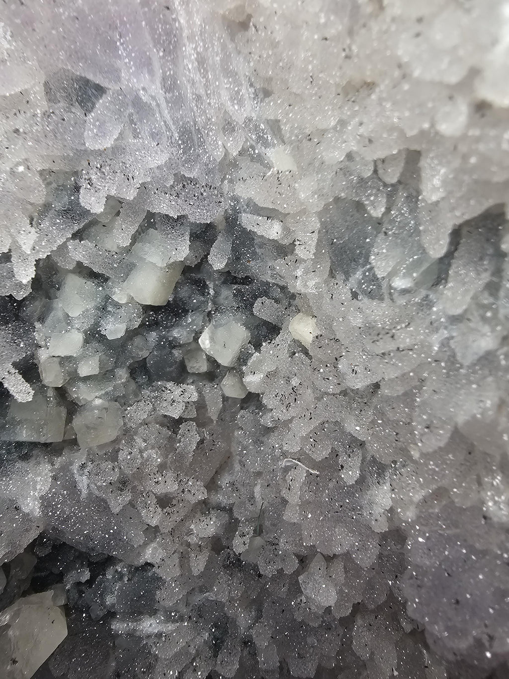 18.8lb Rare Amethyst Cathedral with Sugar, Calcite Cubes, Flowers