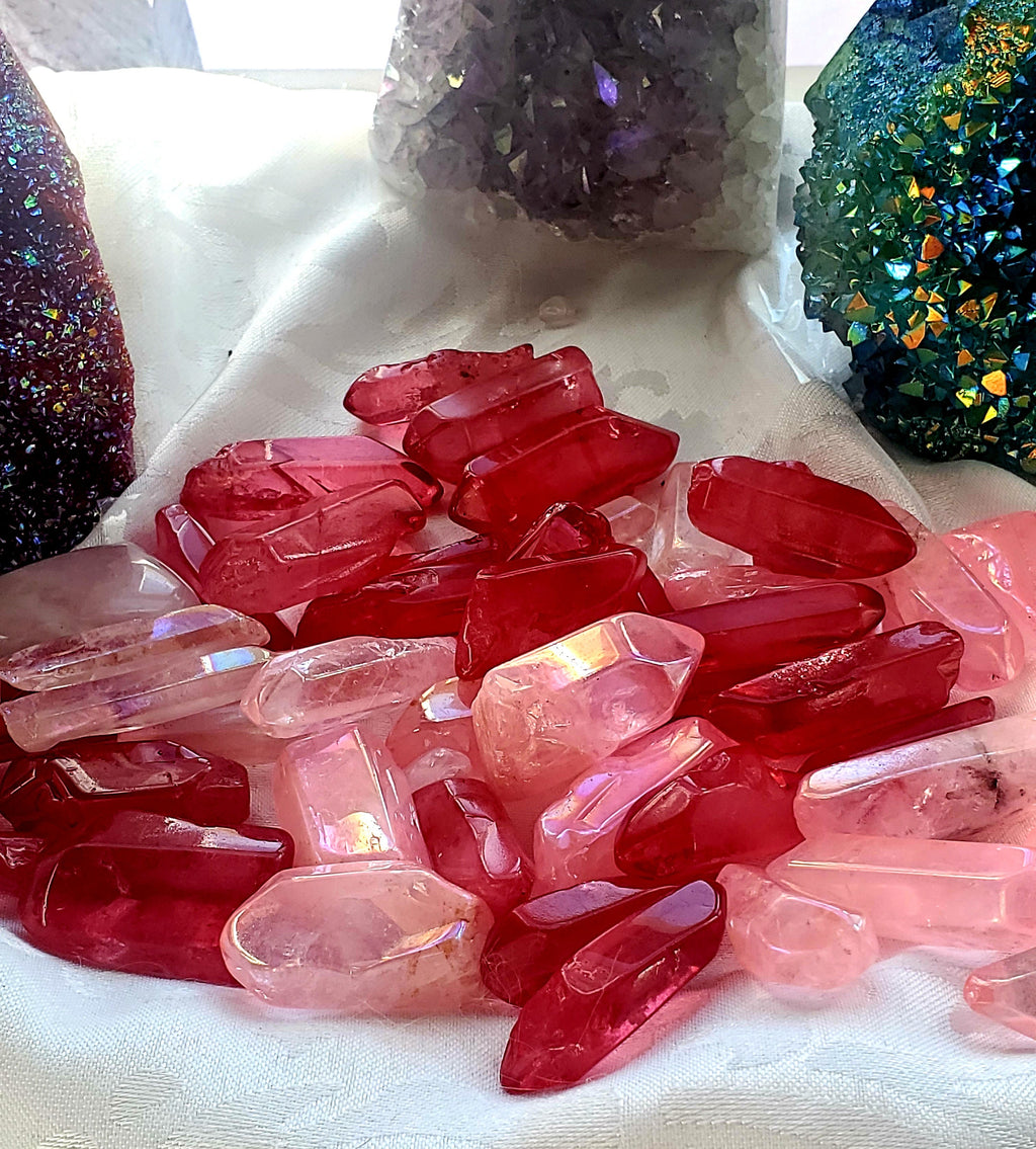Aura Clear Quartz Points ,Aura Crystal, Crystal, Crystals