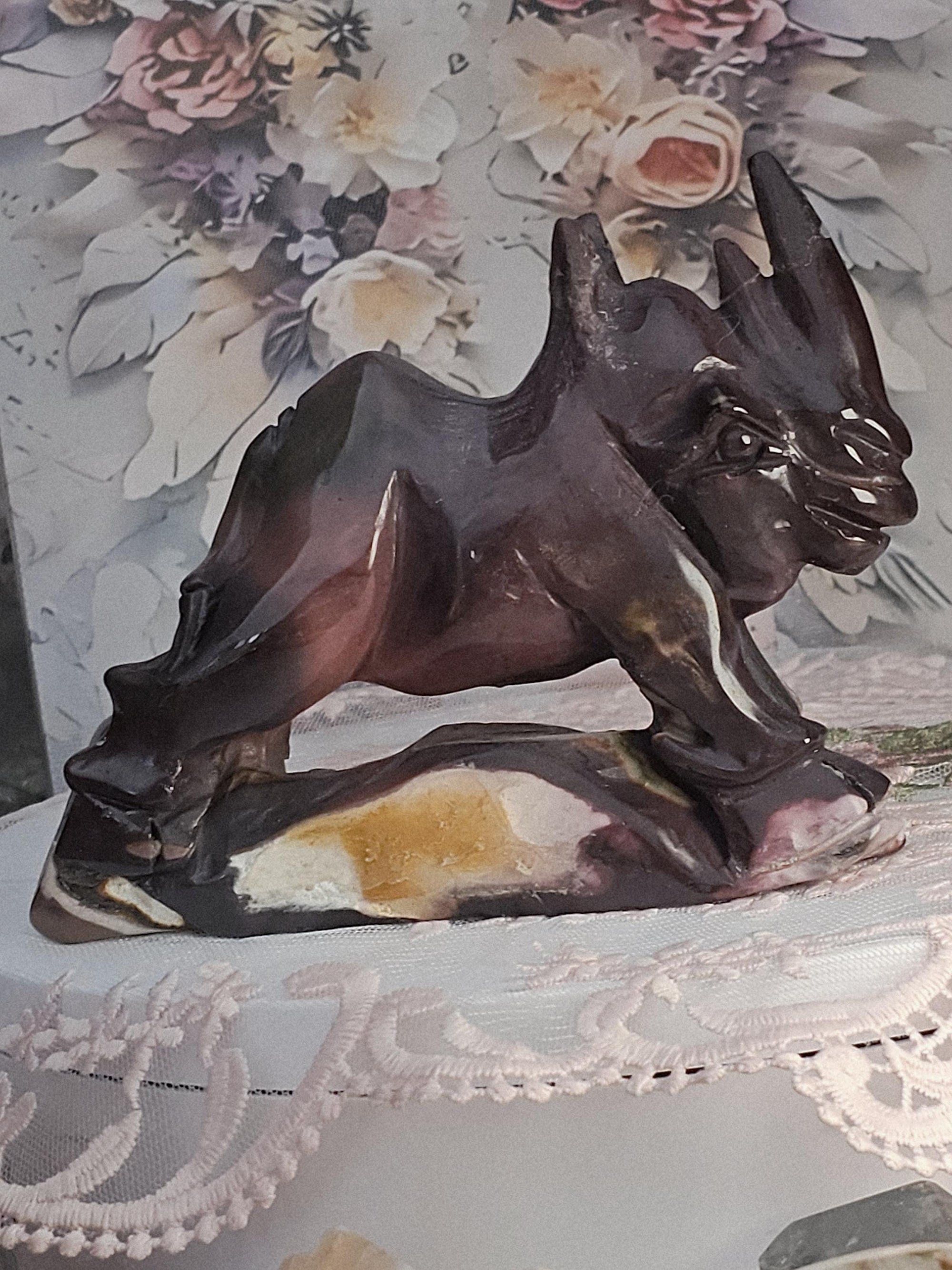 Mookaite Rhino Sculpture, Mookaite Jasper,  Australian Crystal, Chakra Stone