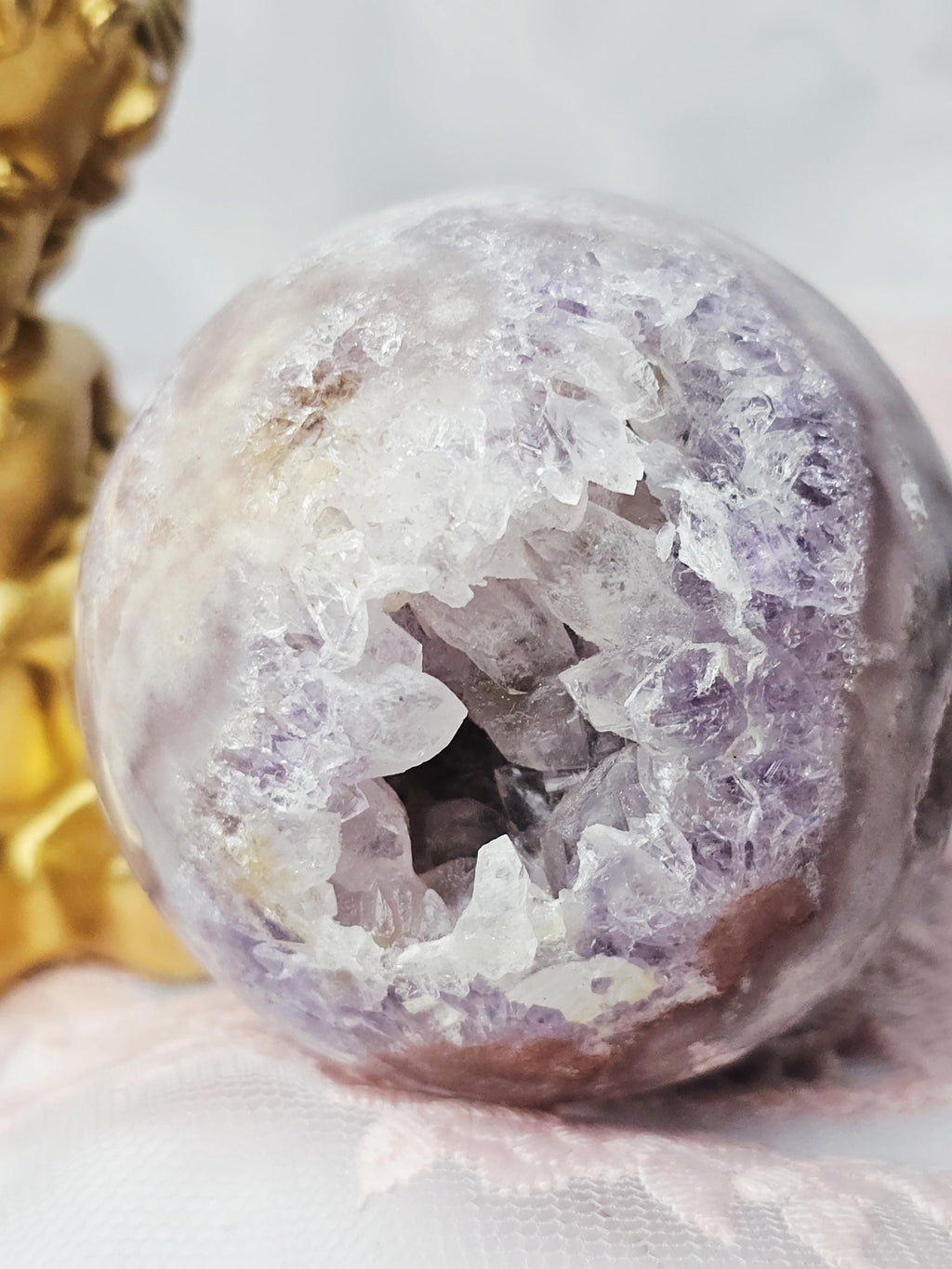 Brazilian Amethyst Druzy Sphere, Pink Amethyst Druzy Sphere, Red Pink Amethyst, Crystal Ball, Crystal Sphere, ,Gift