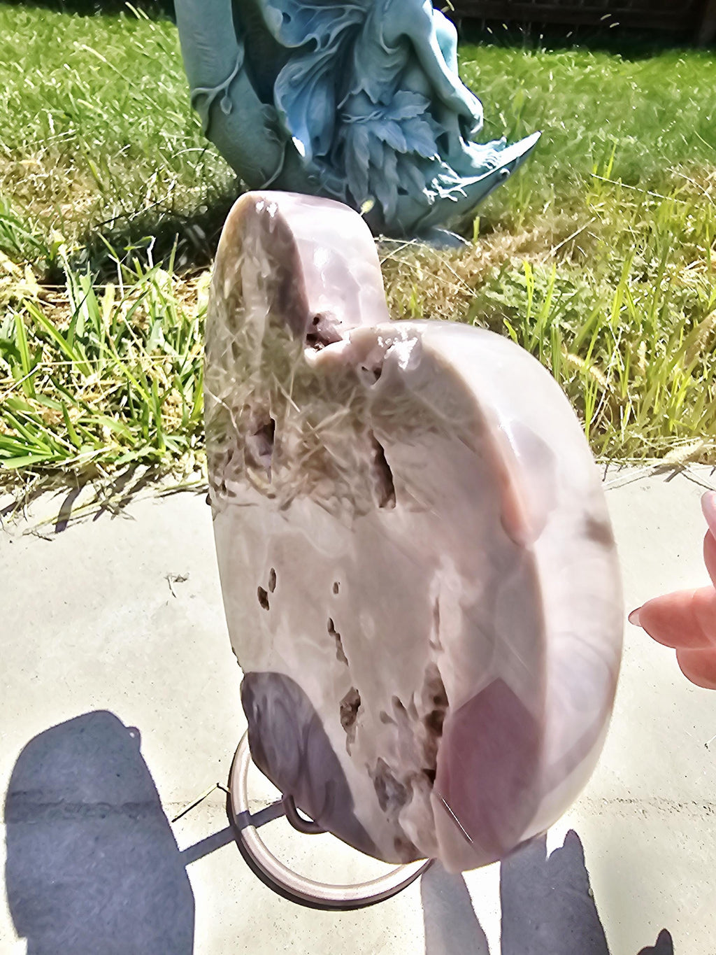 Pink Amethyst Druzy Heart