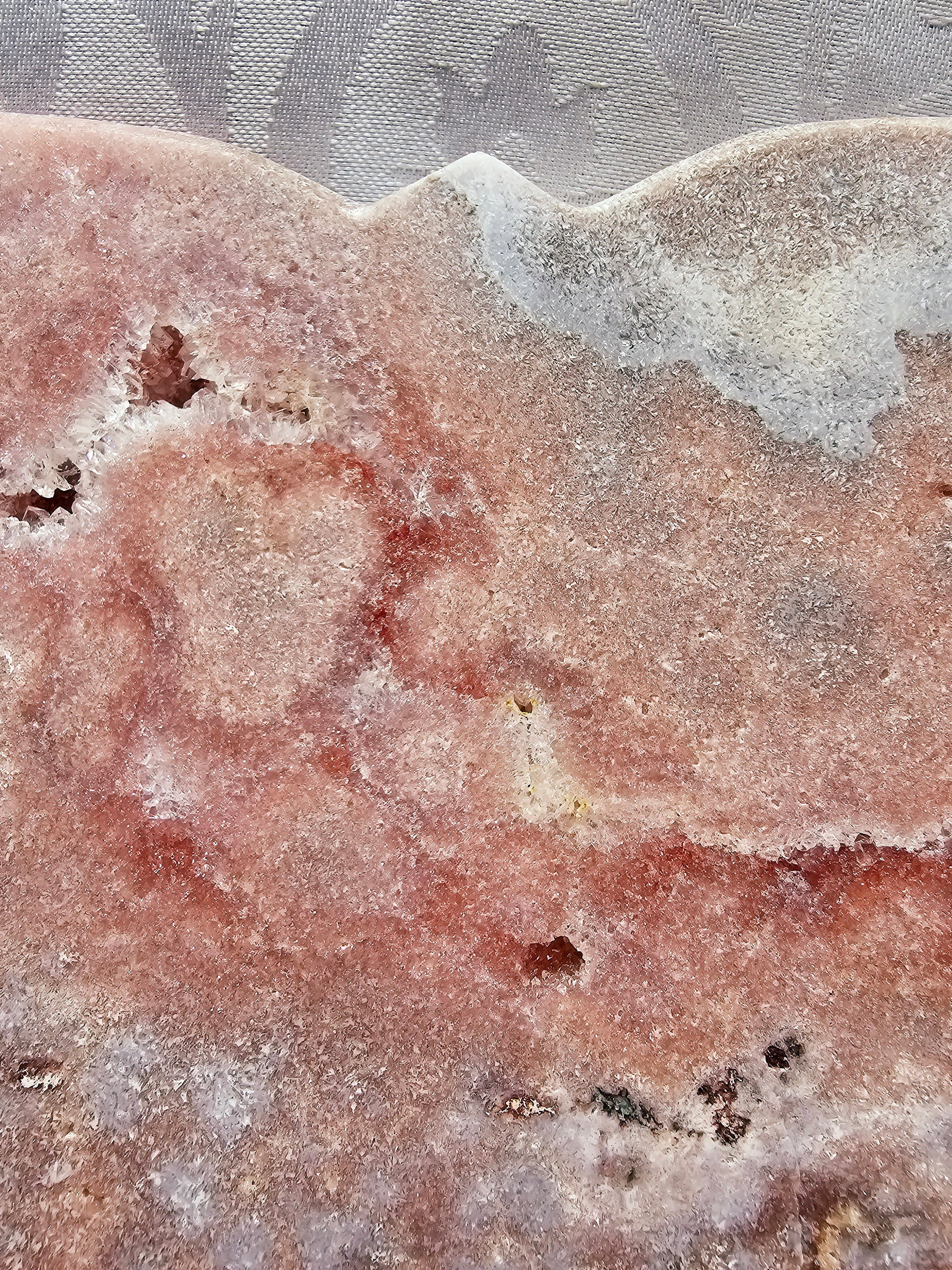Pink Amethyst Druzy Butterfly, Brazilian Crystal Heart