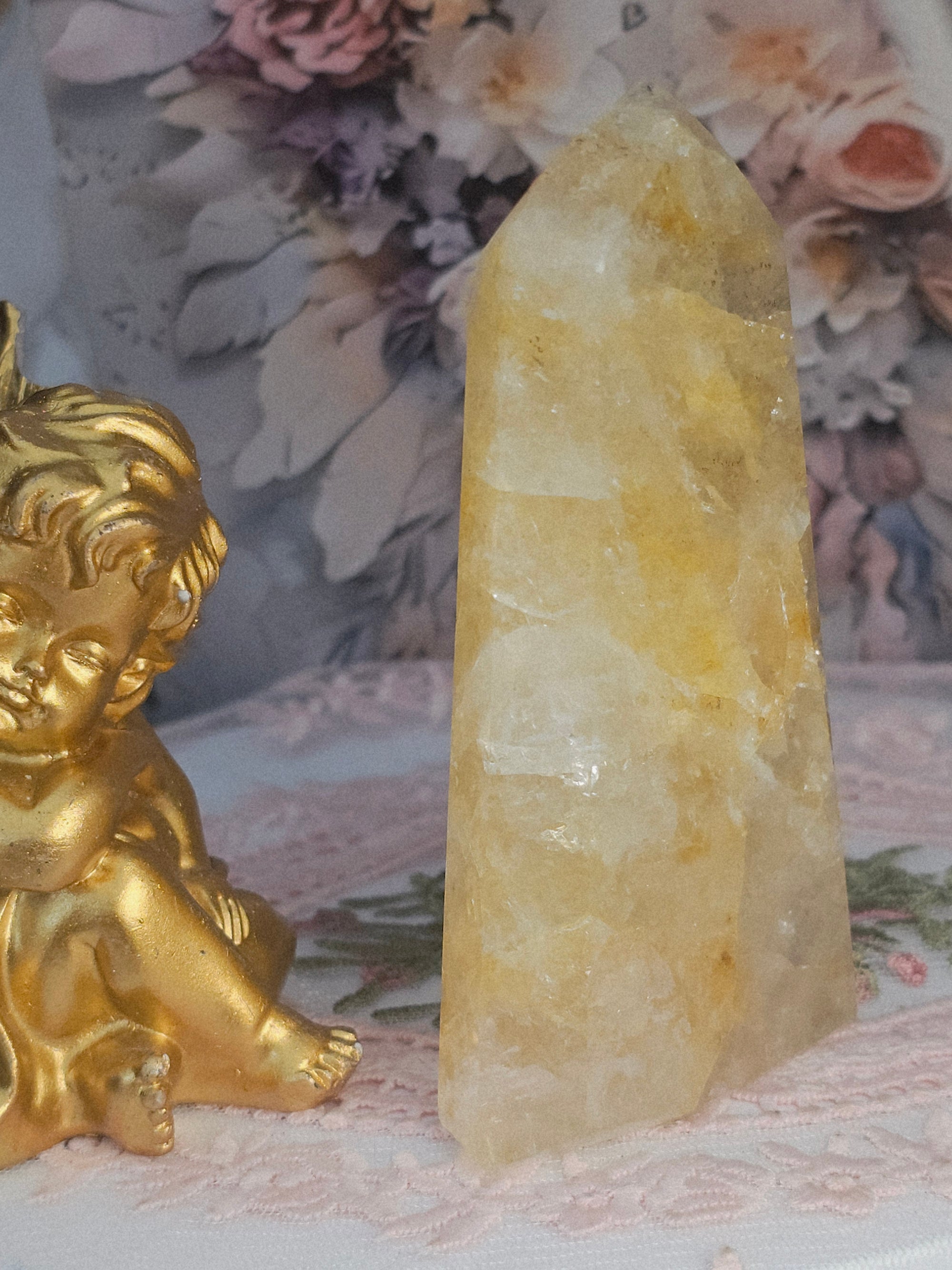 Golden Healer Quartz Tower,  Columbia, Golden Healer with Dendritic, Feng Shui Crystal, Chakra Stone