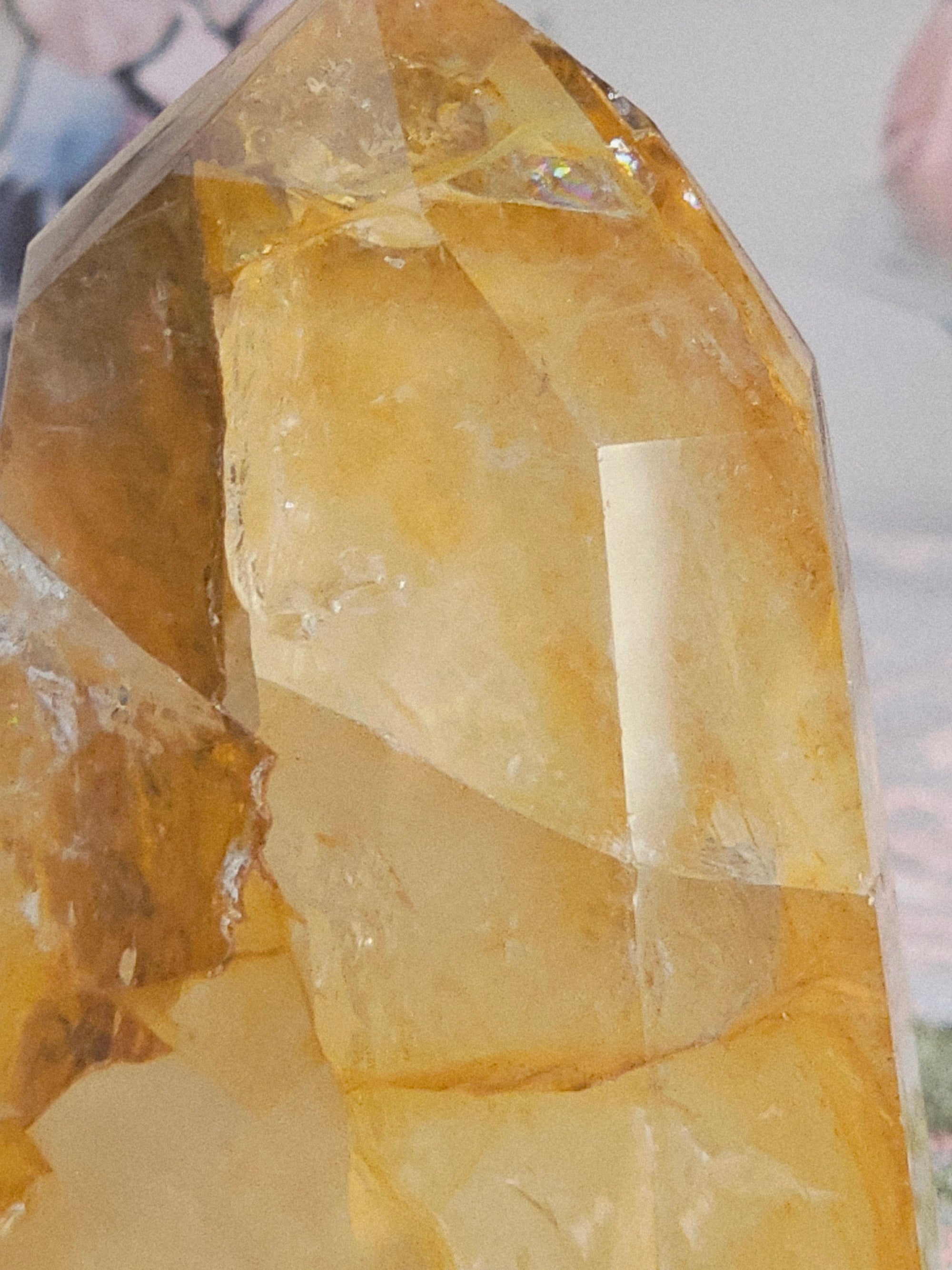 Golden Healer Quartz Tower,  Columbia, Golden Healer with Dendritic, Feng Shui Crystal, Chakra Stone