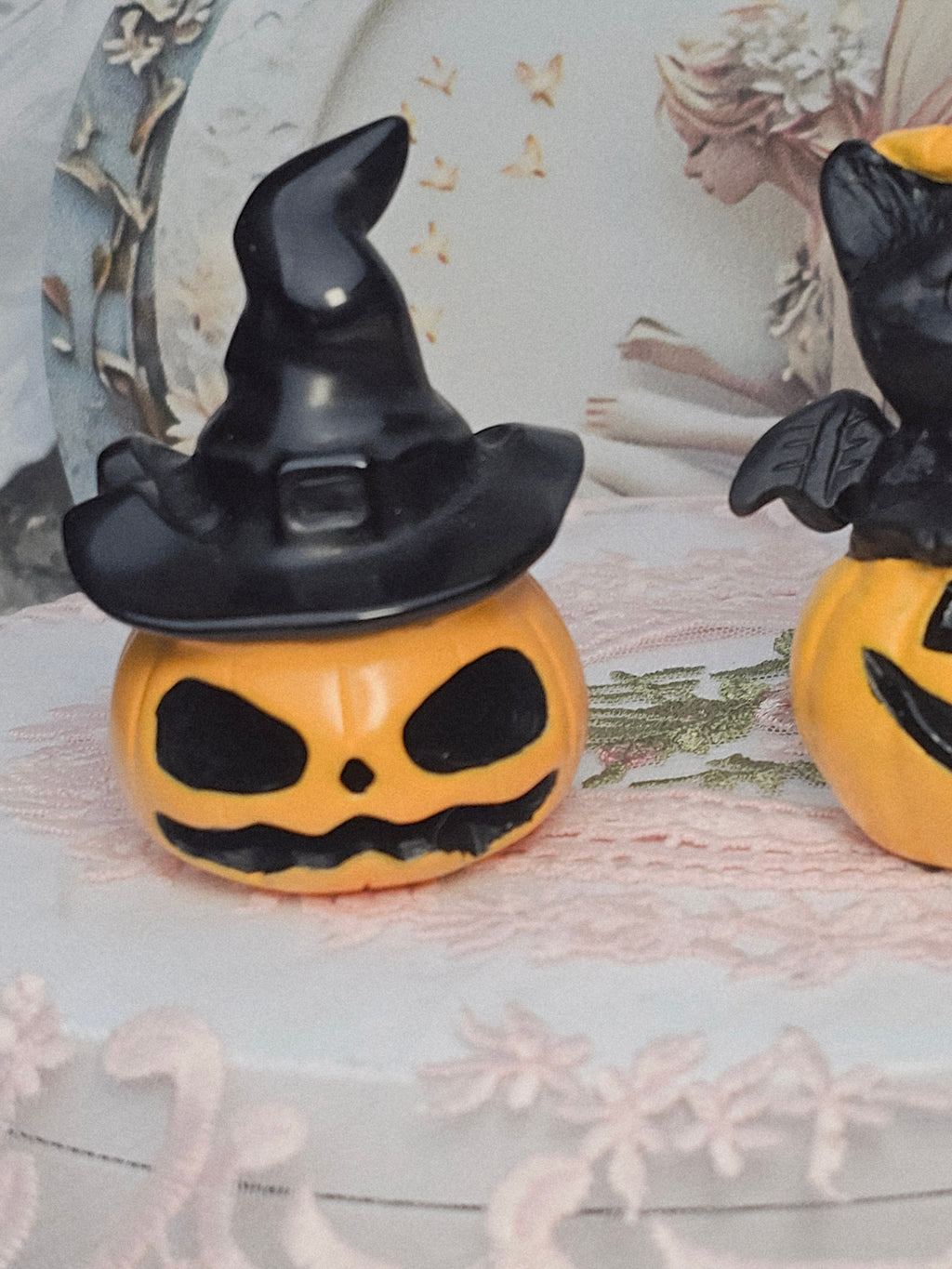 Halloween Obsidian Hand Painted Decoration, Black Obsidian Cat, Cute Halloween Decorations, Home Decor