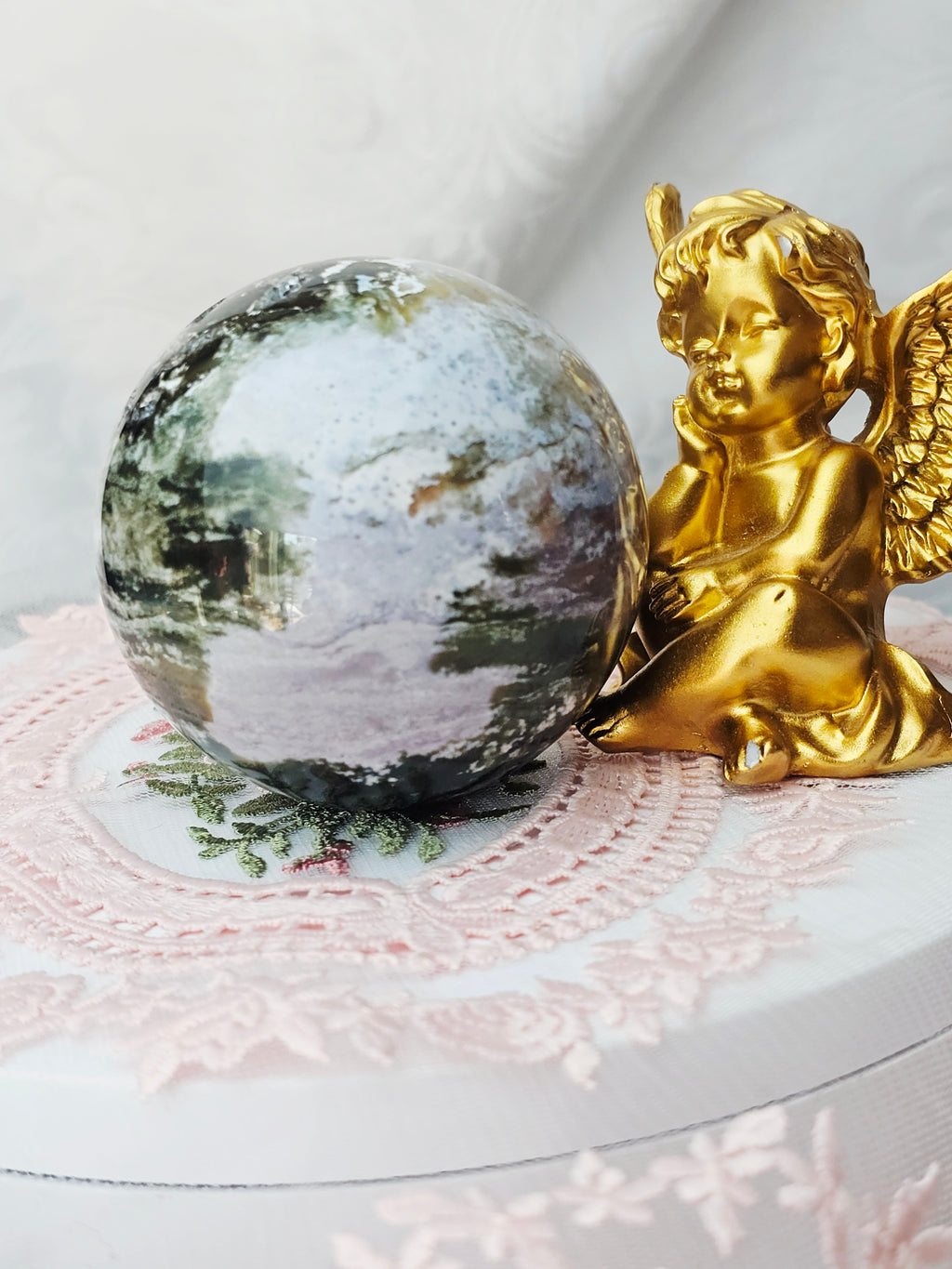 Rare Colorful Druzy Ocean Jasper Sphere, Ocean Jasper, Crystal Sphere