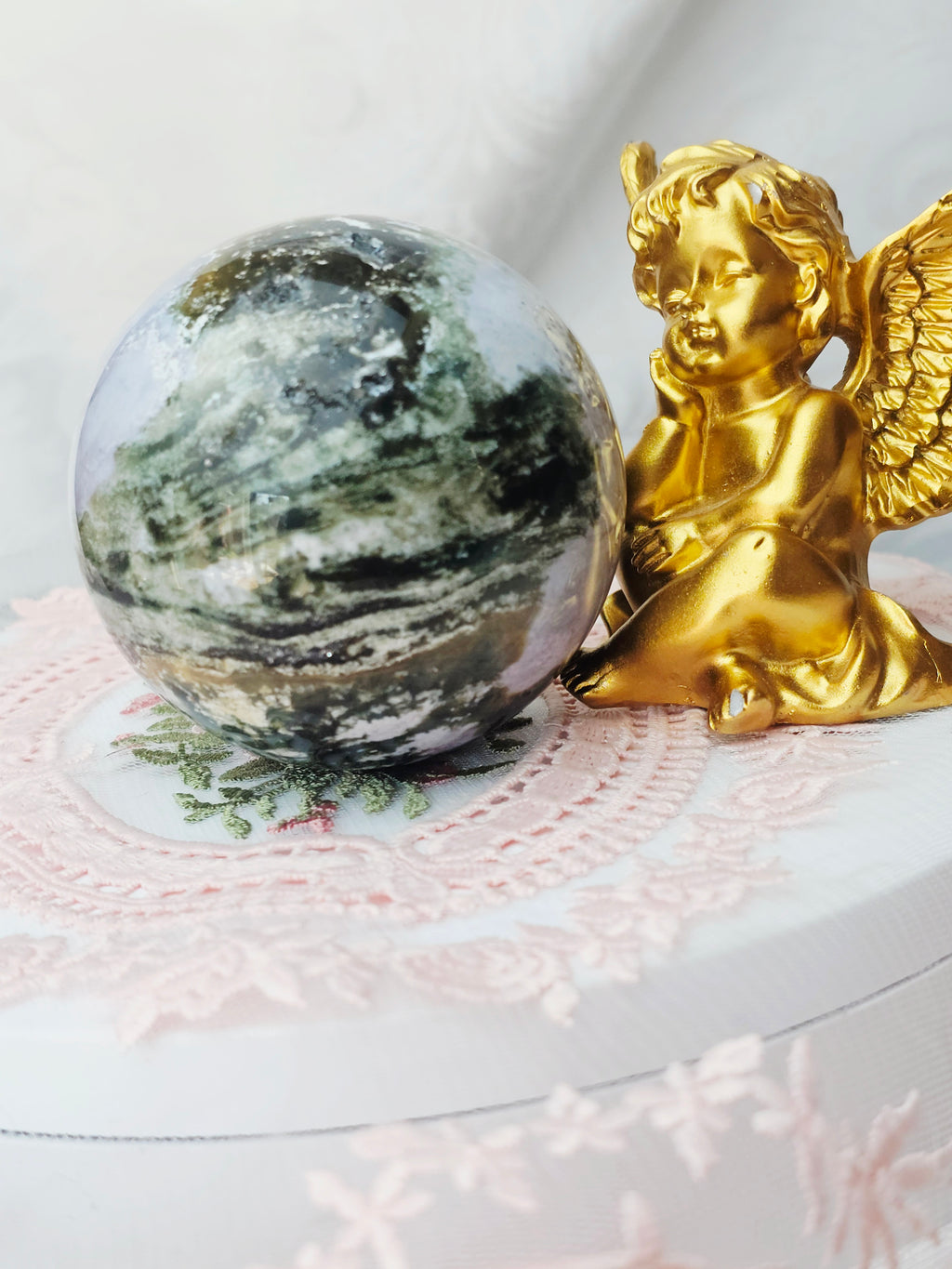 Rare Colorful Druzy Ocean Jasper Sphere, Ocean Jasper, Crystal Sphere