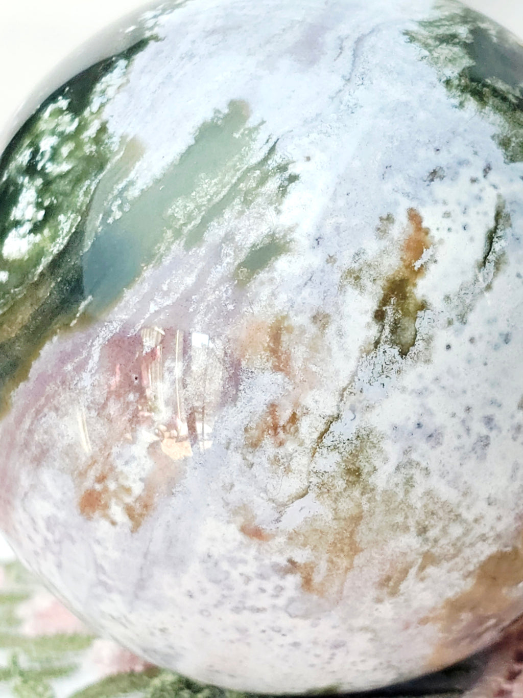 Rare Colorful Druzy Ocean Jasper Sphere, Ocean Jasper, Crystal Sphere