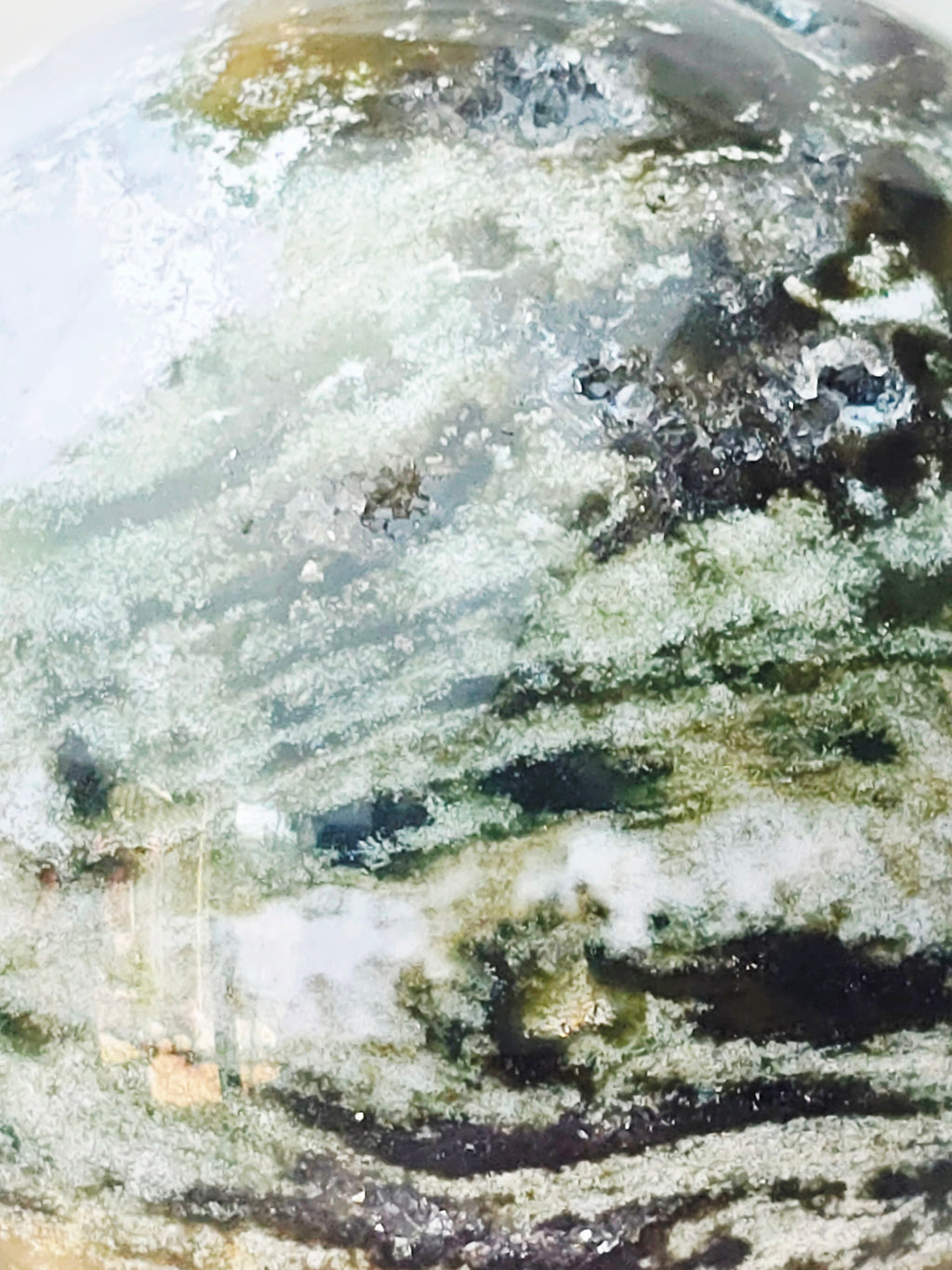 Rare Colorful Druzy Ocean Jasper Sphere, Ocean Jasper, Crystal Sphere