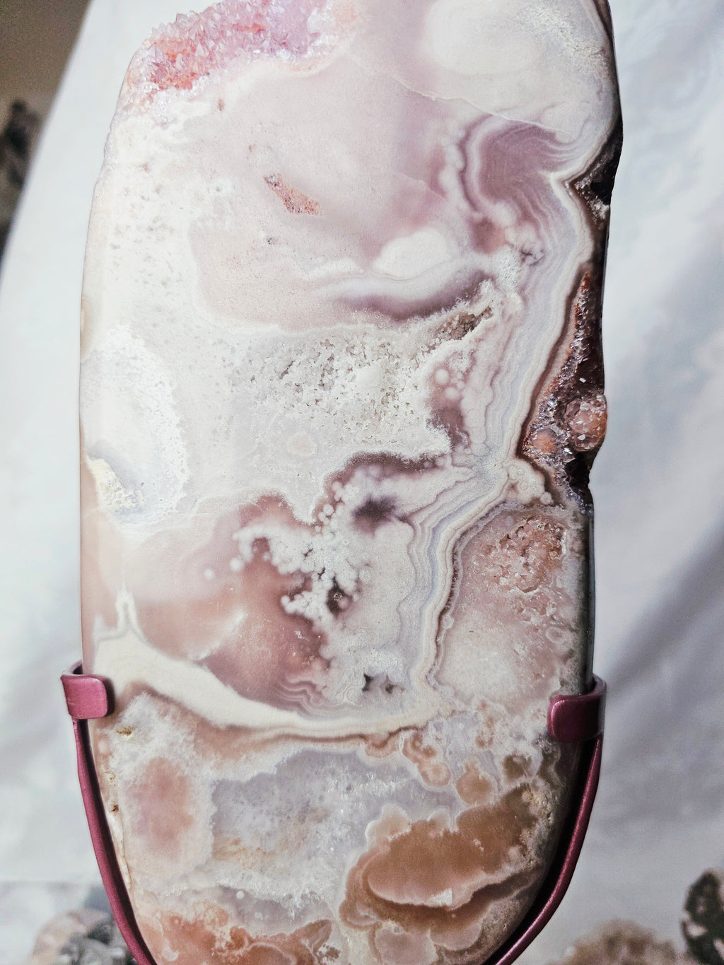 Brazilian Amethyst Druzy Slab, Pink Amethyst Druzy Slab, Red Pink Amethyst, Crystal Slab (Copy)