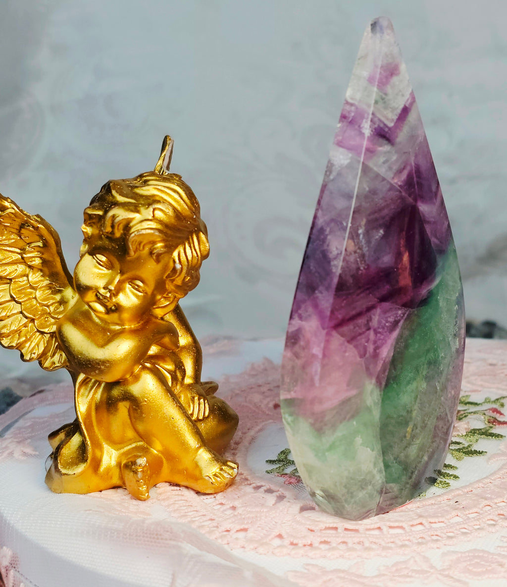 Fluorite Flame, Crystal Flame, Handmade, Crystal Flame