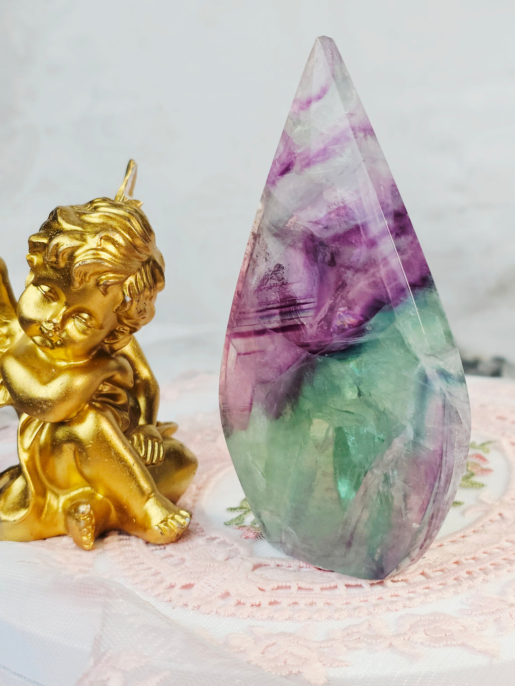 Fluorite Flame, Crystal Flame, Handmade, Crystal Flame