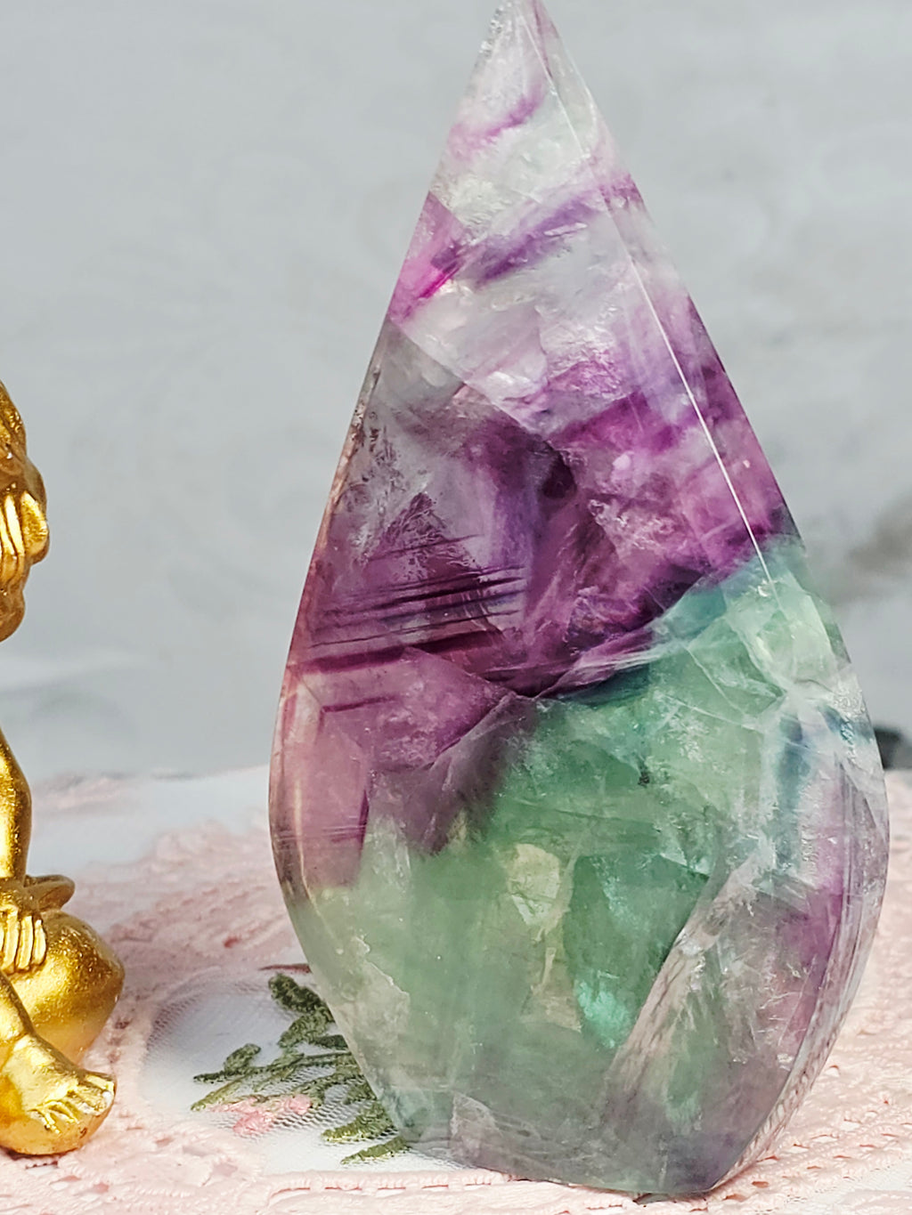 Fluorite Flame, Crystal Flame, Handmade, Crystal Flame