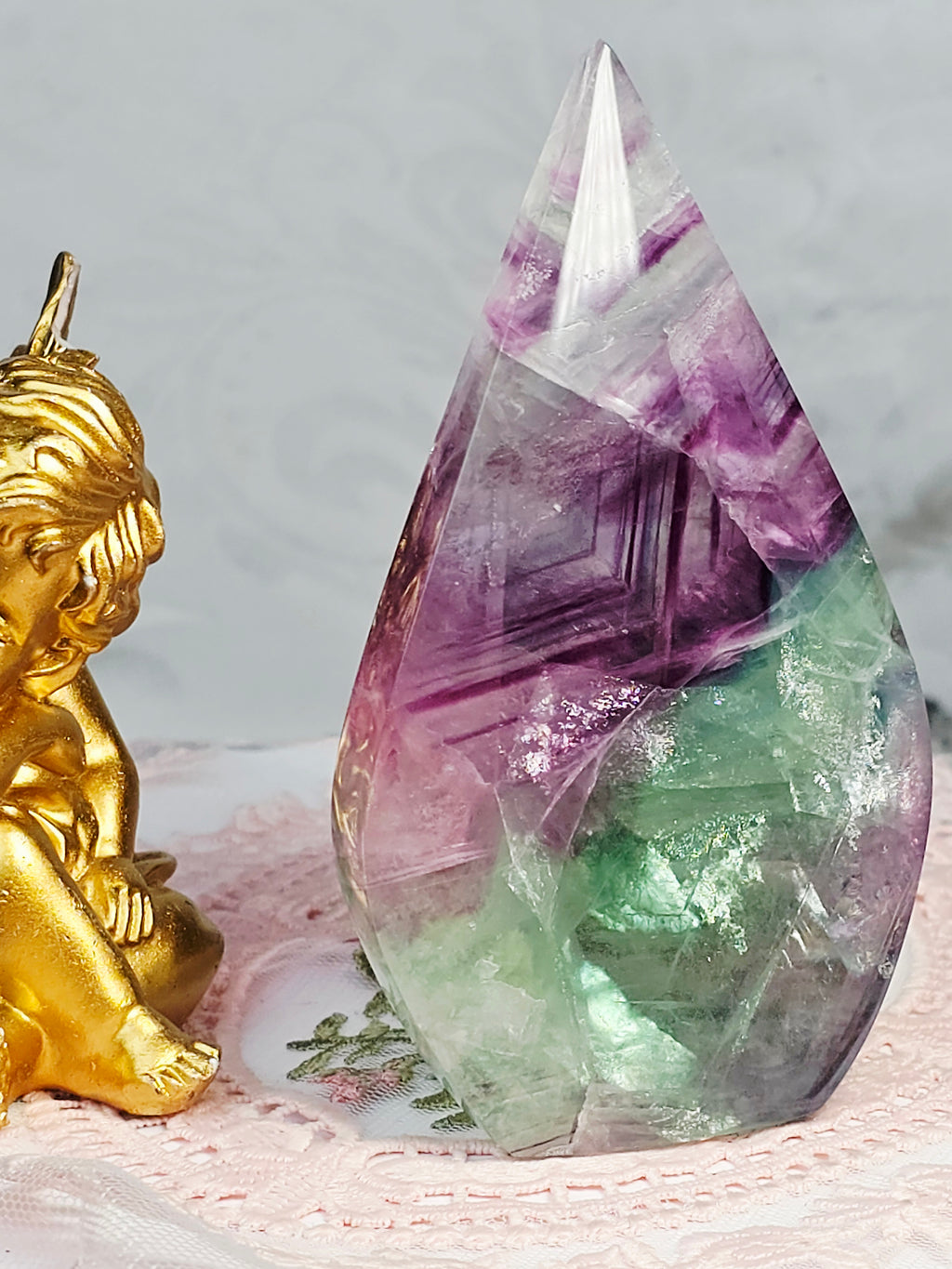Fluorite Flame, Crystal Flame, Handmade, Crystal Flame