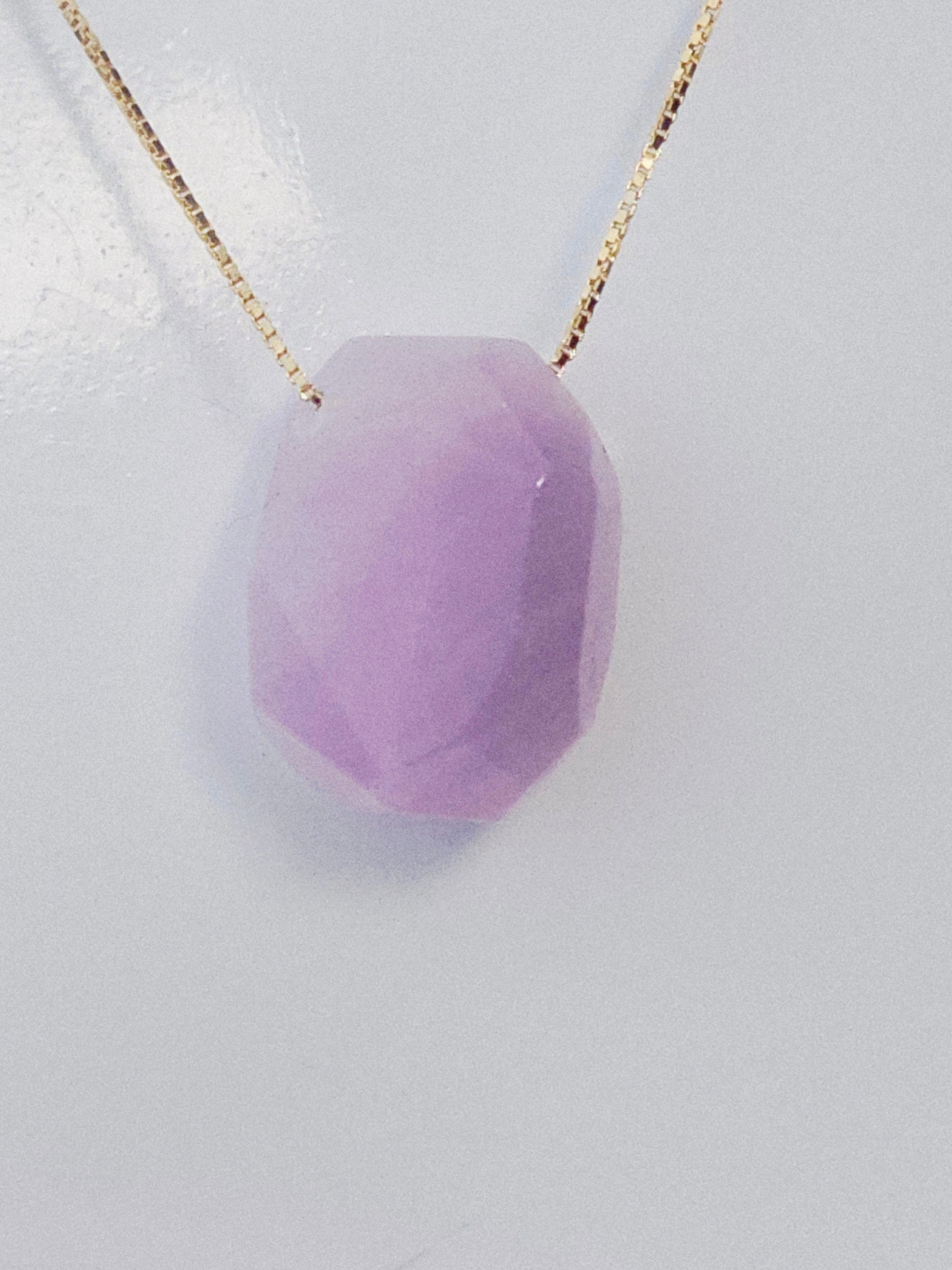 Kunzite Faceted Necklace, boho, Hippie, gifts for her, birthday,  love energy, romance, love necklace,Crystal healing