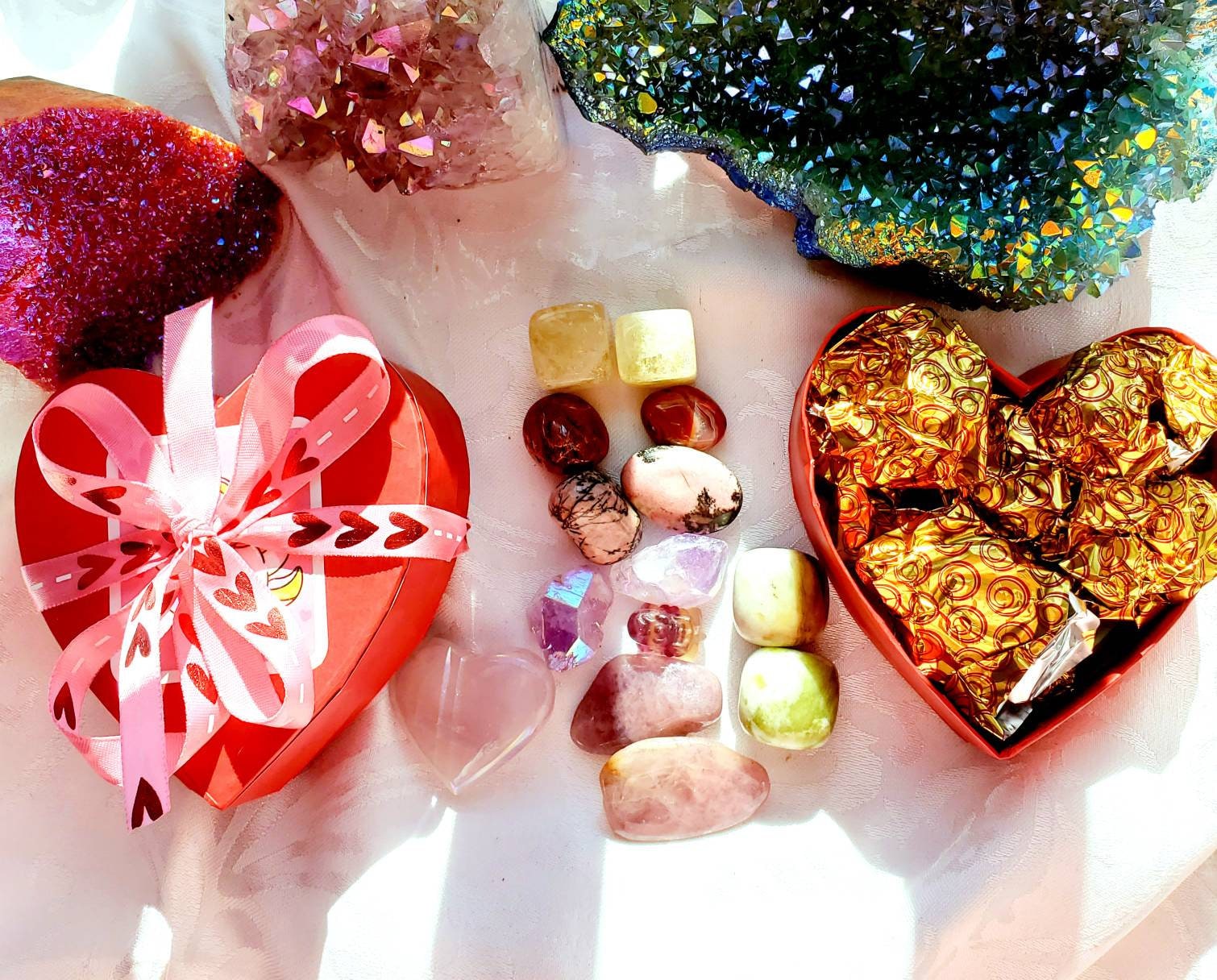 Valentine's Day Crystal Box, Unicorn Mini Crystal Set, Valentine's Day Gift, Crystal Set, Crystal