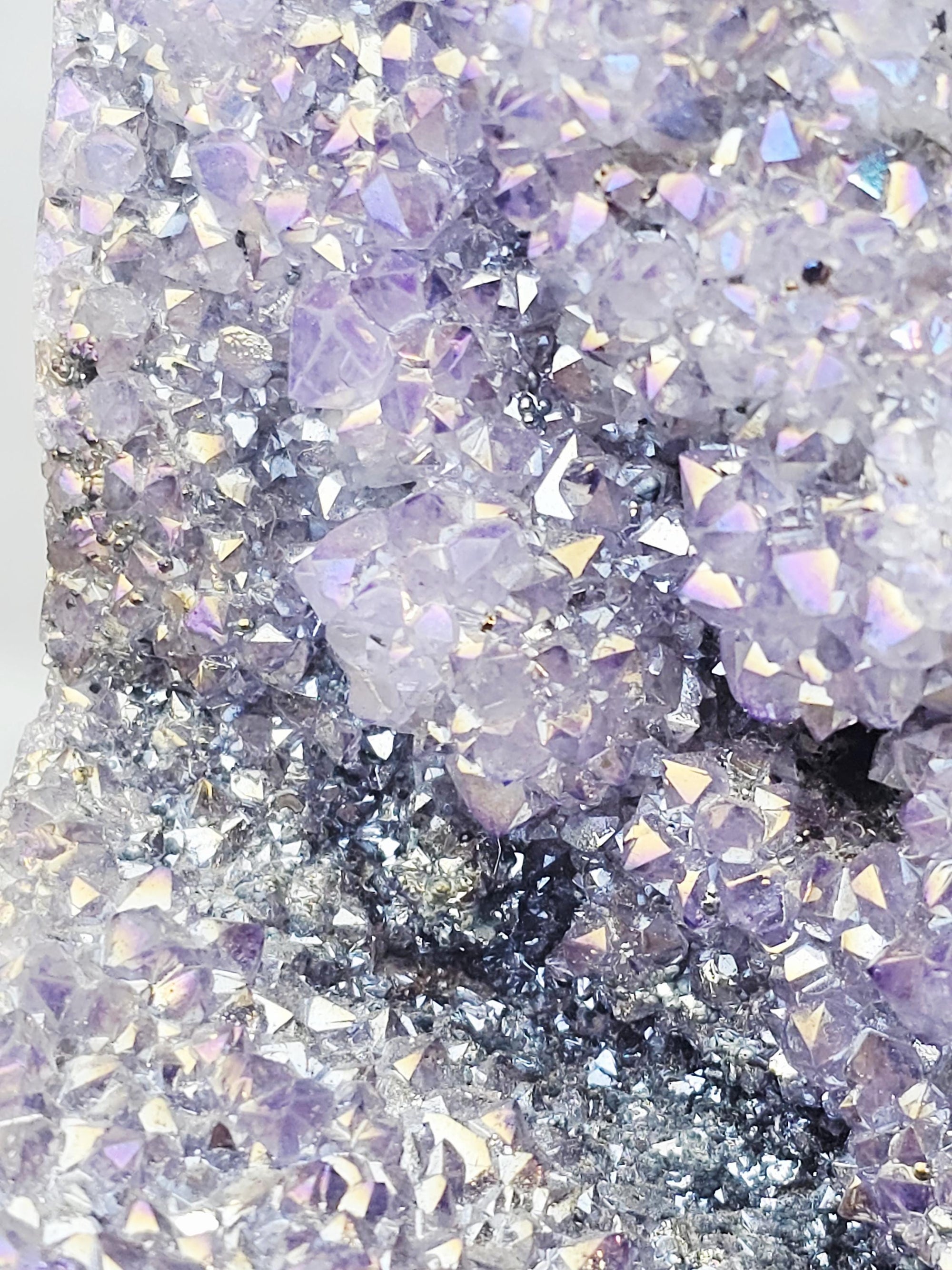 Rare Angel Aura Amethyst Crystal Cluster, Statement Piece