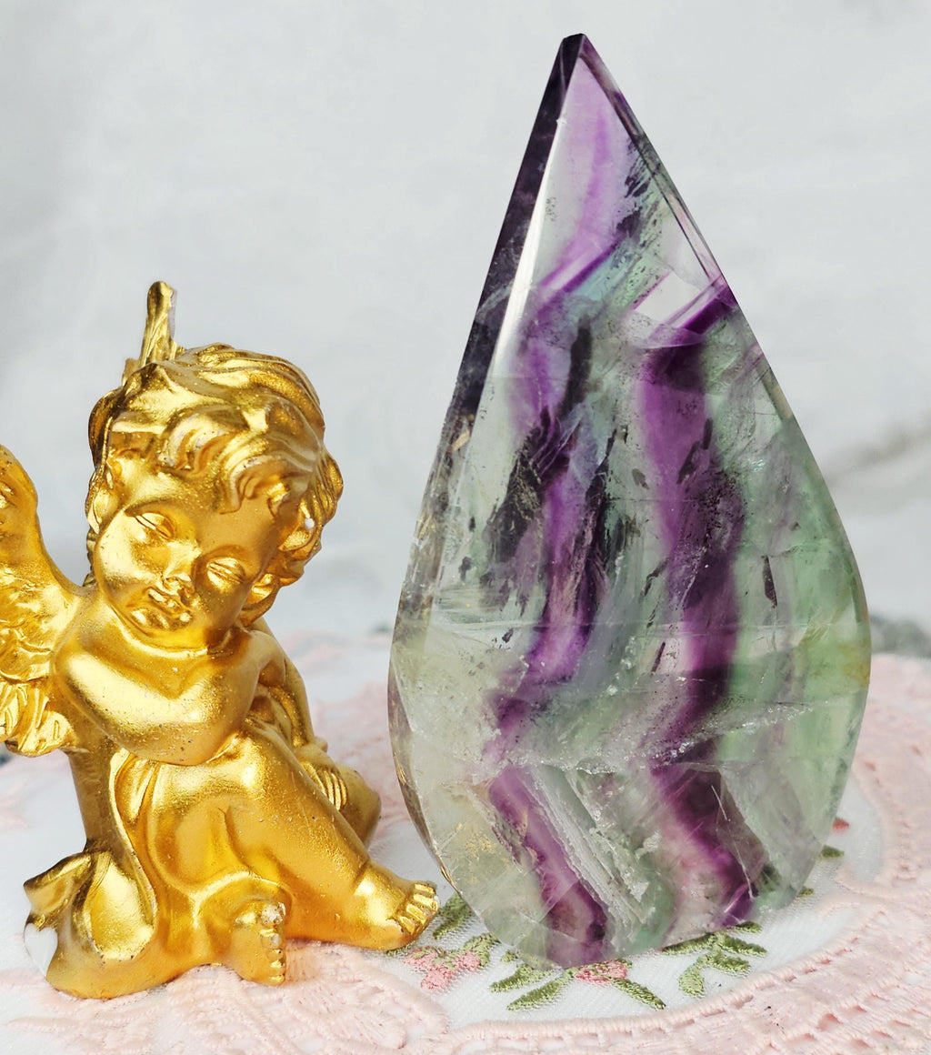 Fluorite Flame,  Crystal Flame Handmade, Crystal