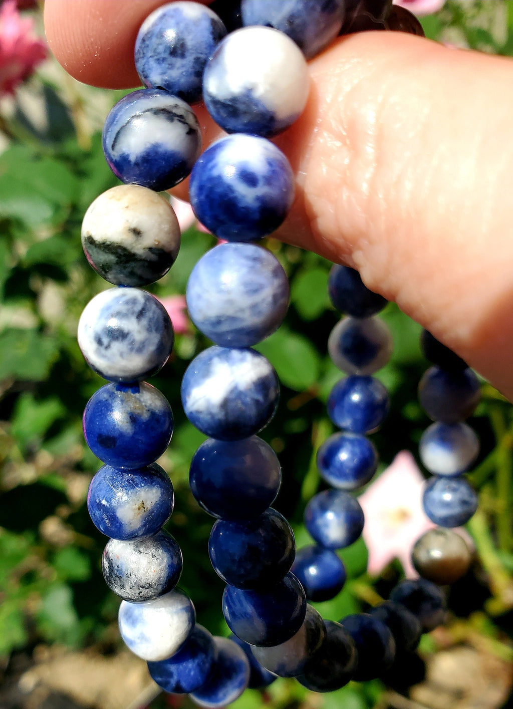 Sodalite Bracelet, Sodalite Beaded Bracelet, Gemstone Bracelet, Sodalite Jewelry, boho jewelry, hippie jewelry, yoga bracelet