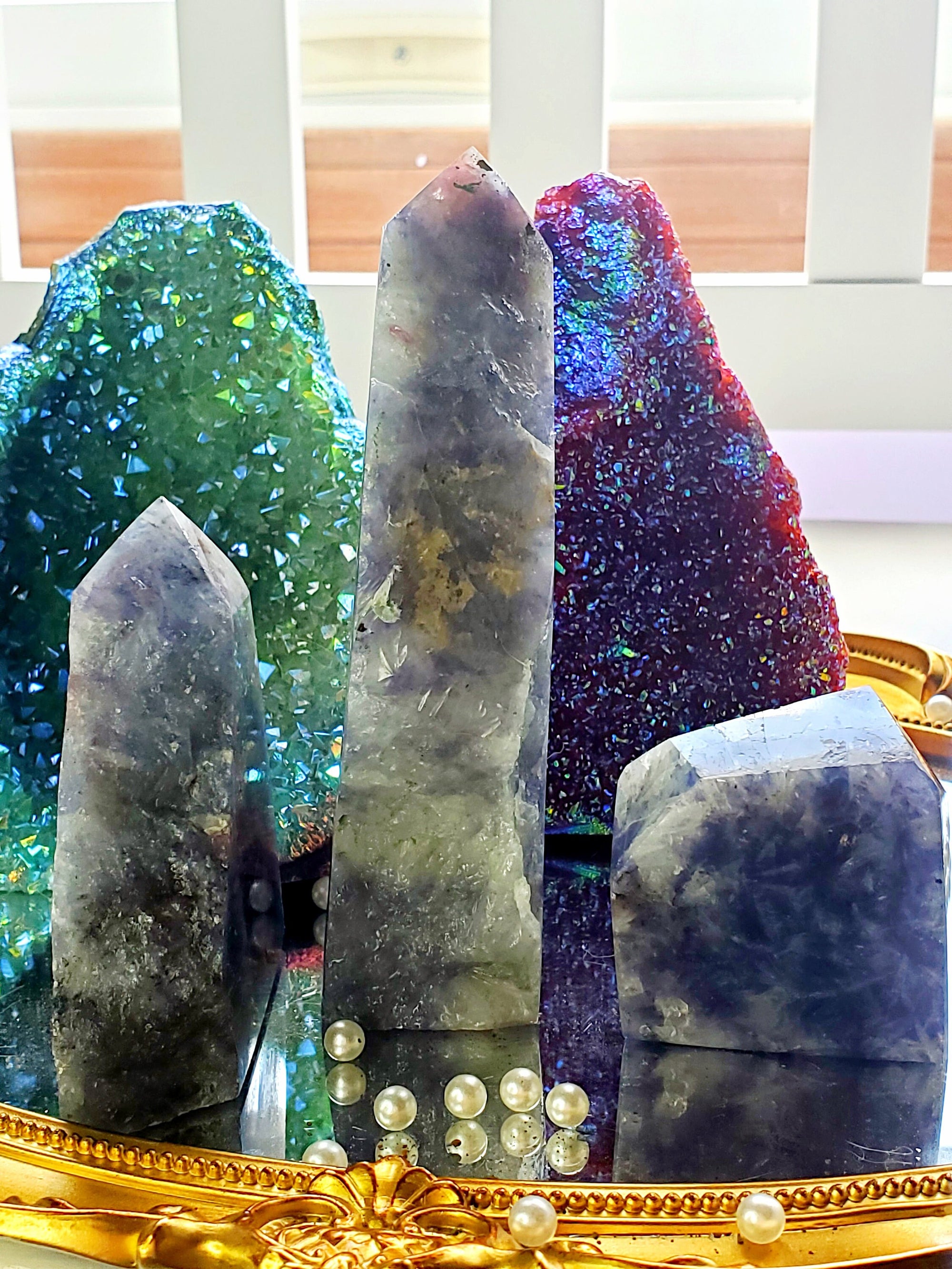 RARE Blue Unicorn Stone, Unicorn Stone Tower, Crystal Point, Crystals