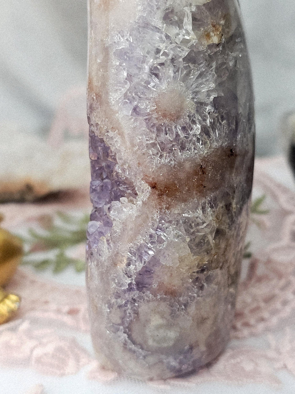 Brazilian Pink Amethyst Druzy Flame , Crystal Flame, Gift