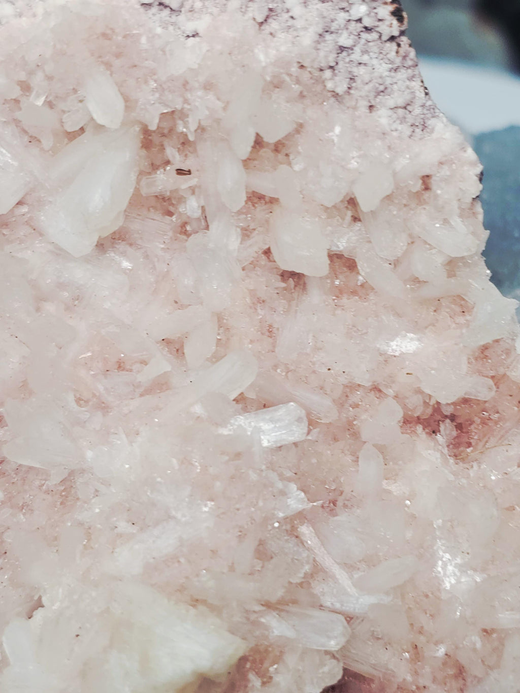 RARE Pink Sugar Apophyllite with Stillbite from India , Apophyllite, Crystal, Crystal