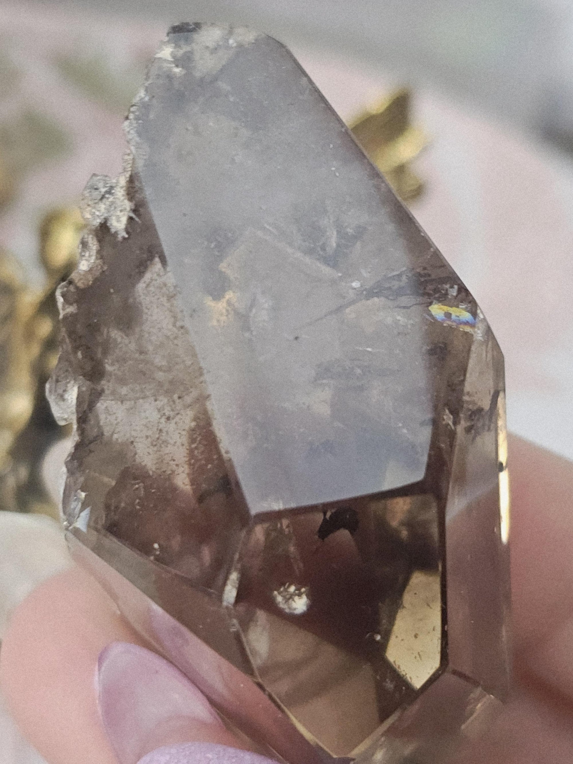 Lemurian Smoky Quartz Crystal, Brazilian Healing Stone