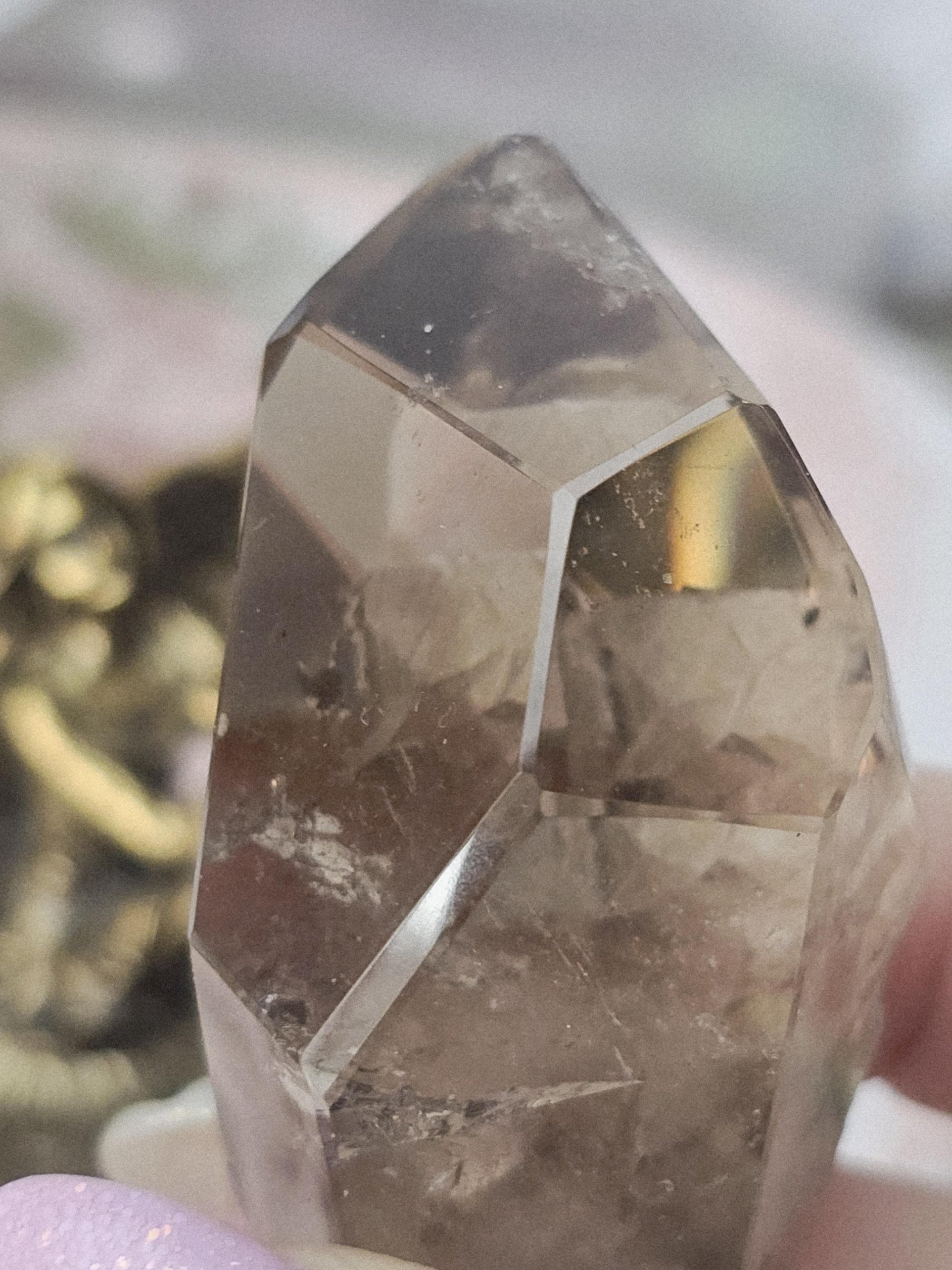 Lemurian Smoky Quartz Crystal, Brazilian Healing Stone