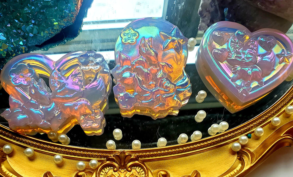 Kitsune Crystal, Angel Aura Opalite Crystal, Kitsune,Crystal