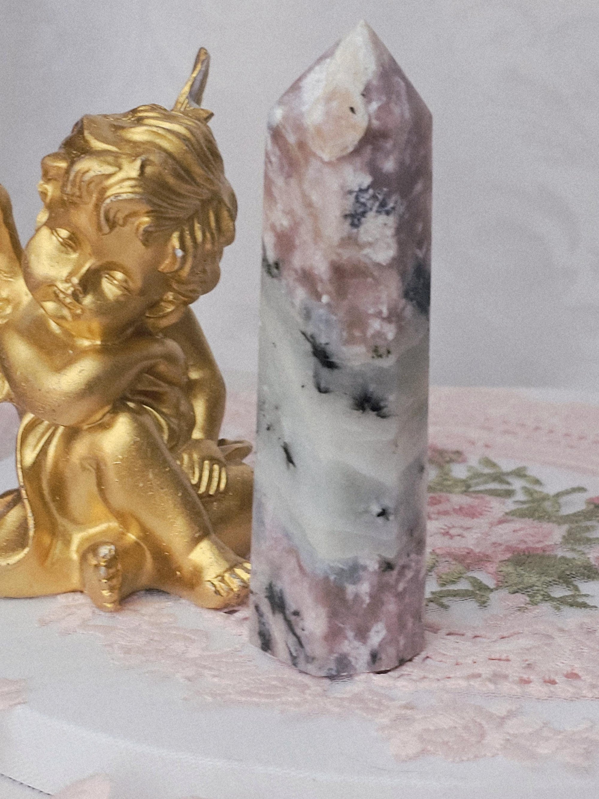 Charoite Tower/ Pink Charoite Point | RARE | Top Grade- A+++ Quality Russian Charoite Towers