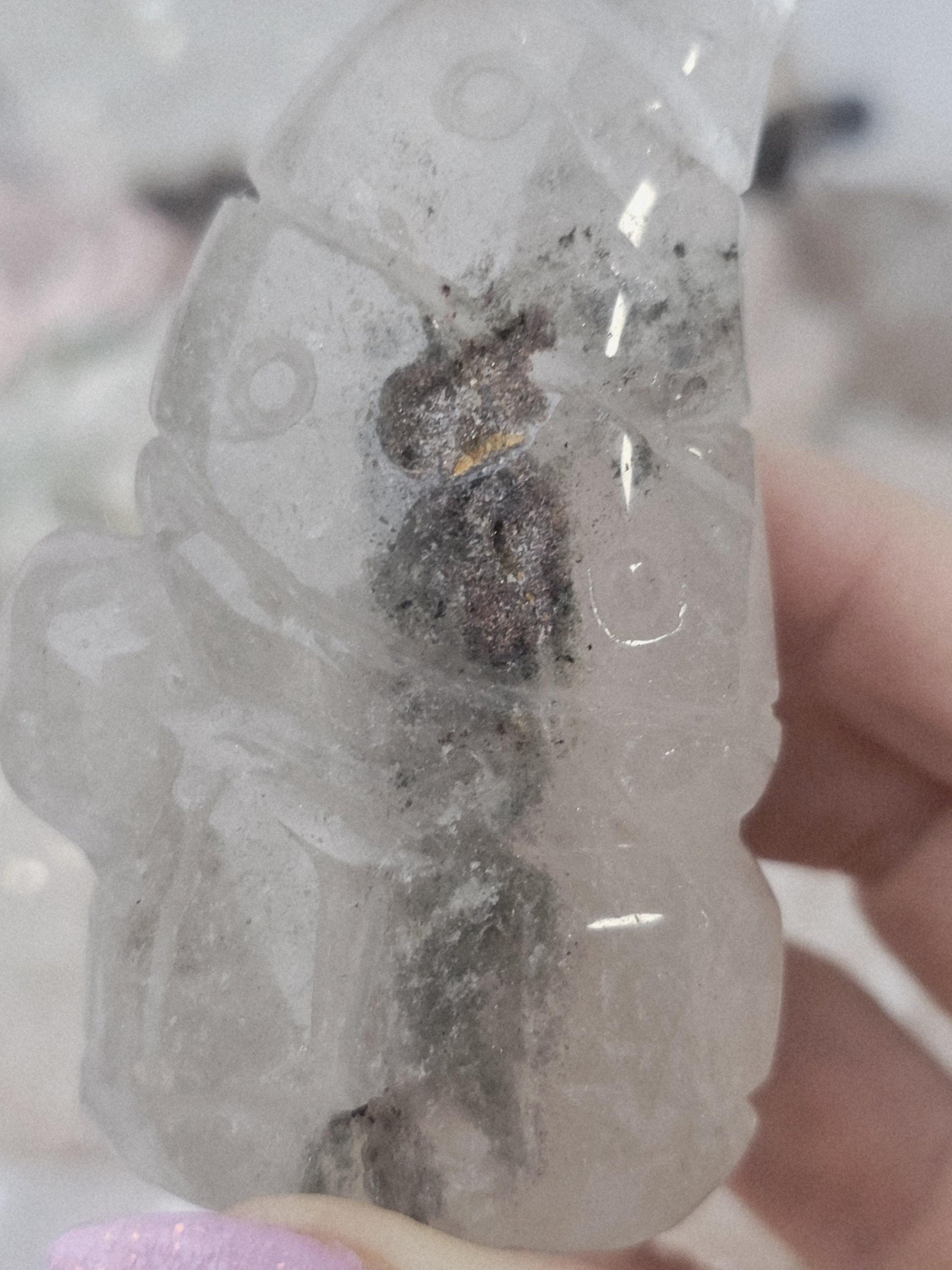 Lg Dream Amethyst or Garden Quartz Gnome, Gnomes, Crystal