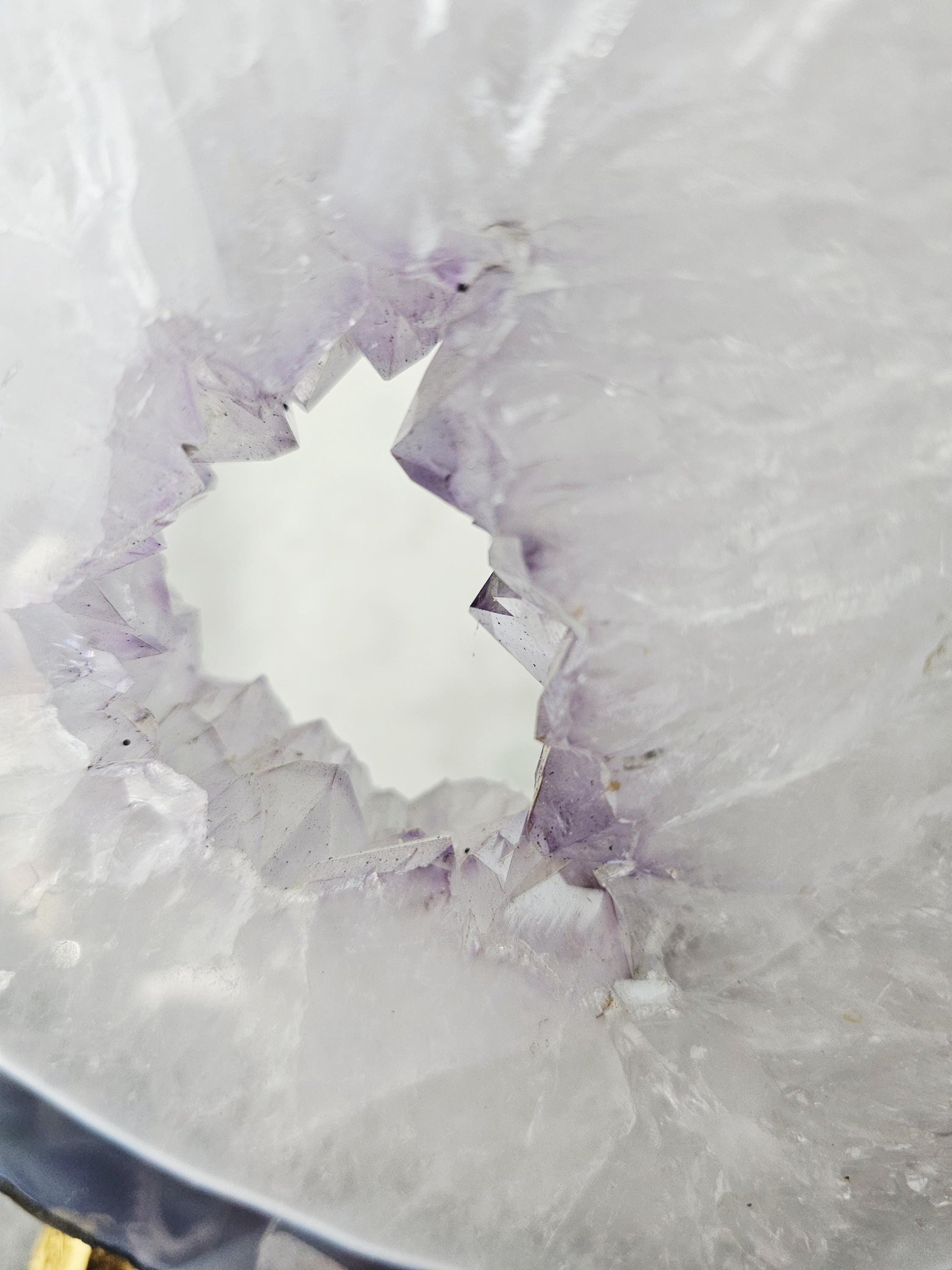 Amethyst Portal with Moss Agate and Blue Chalchedony, Amethyst Portal