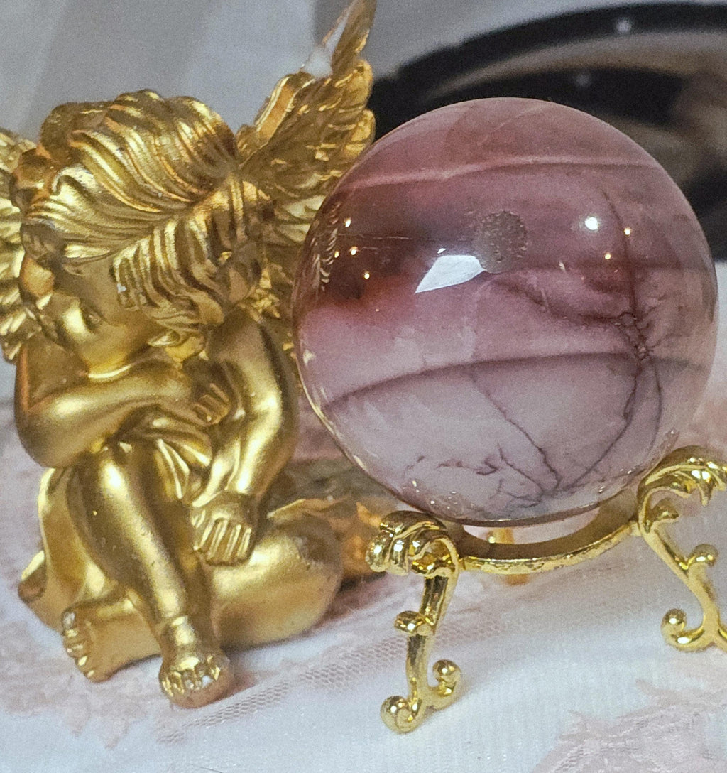 Purple Mookaite Crystal Sphere, Australian Jasper, Healing Stone