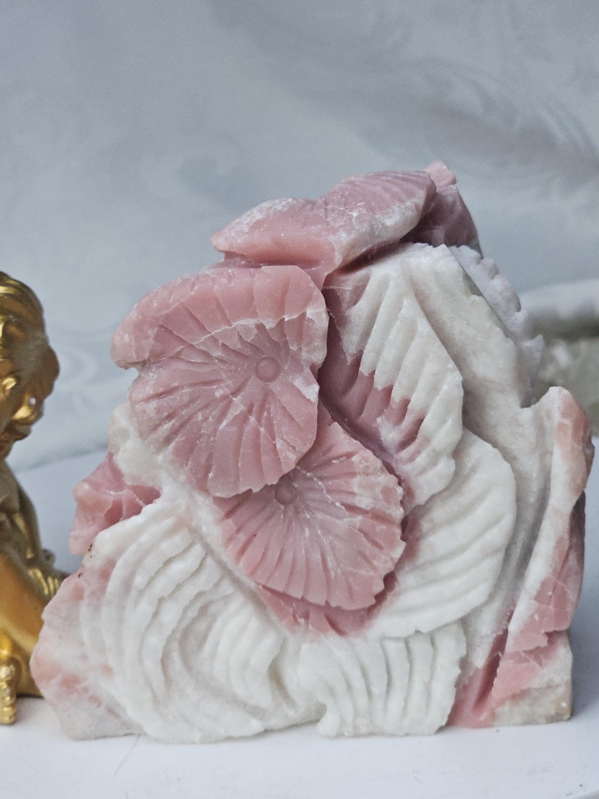 Pink Opal fish, Pink Opal, Pink Fish, Crystal Sculpture, Statement Piece,