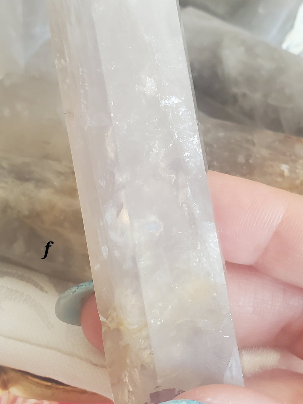 Lg Blue Rose Quartz with Rainbows Crystal Tower, 4in Blue Rose Quartz Crystals, Crystal, Gifts