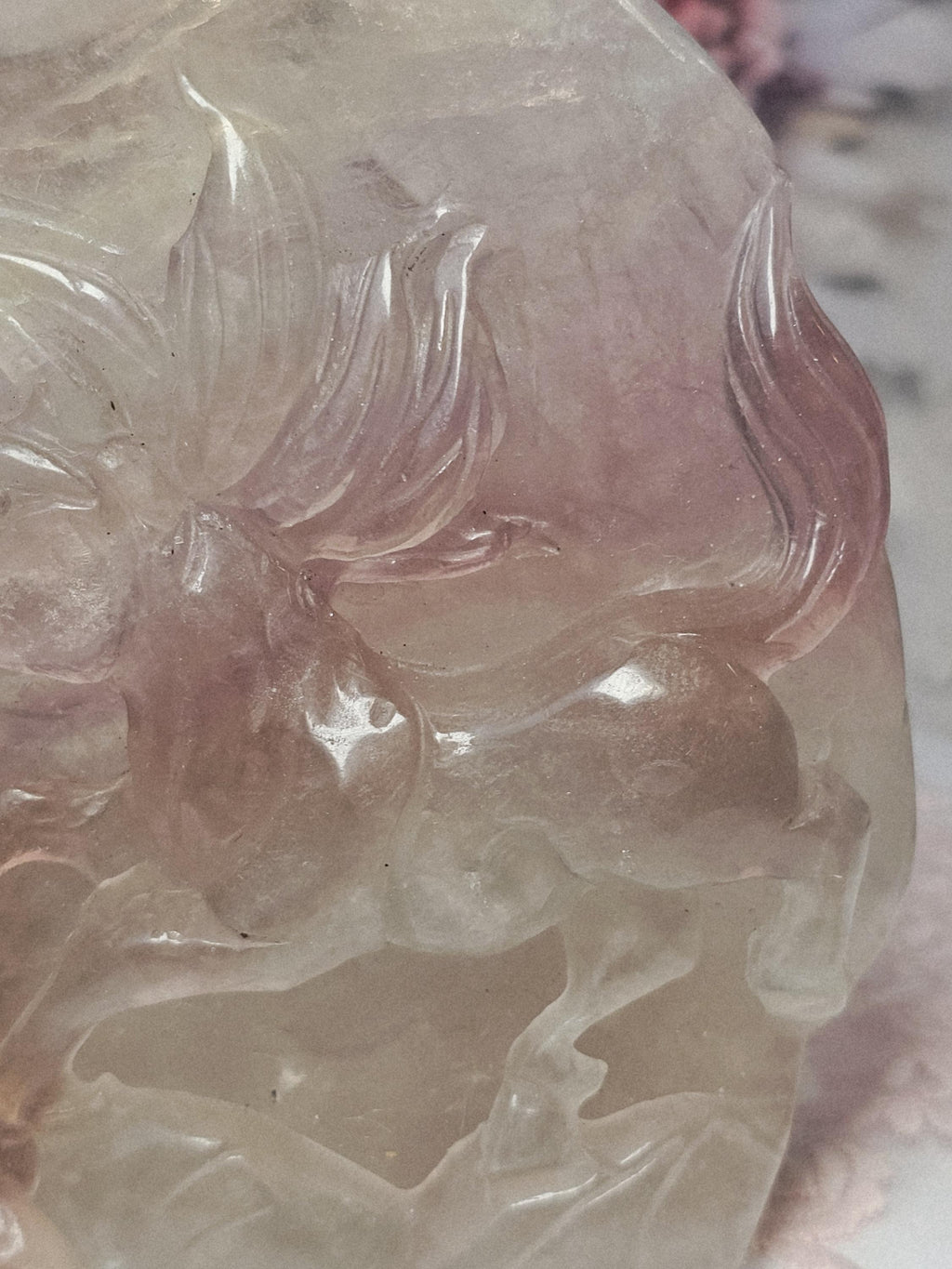 Rainbow Fluorite Horse Sculpture, Handmade Crystal Figurine