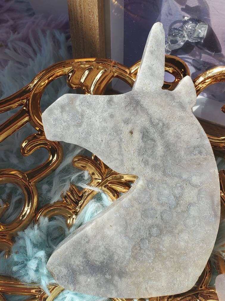 Pink Amethyst Unicorn,Purple Rose Quartz Unicorn, Metaphysical Crystals, Meditation Gemstones, Pink Amethyst Crystal Slice,Unicorn Crystal